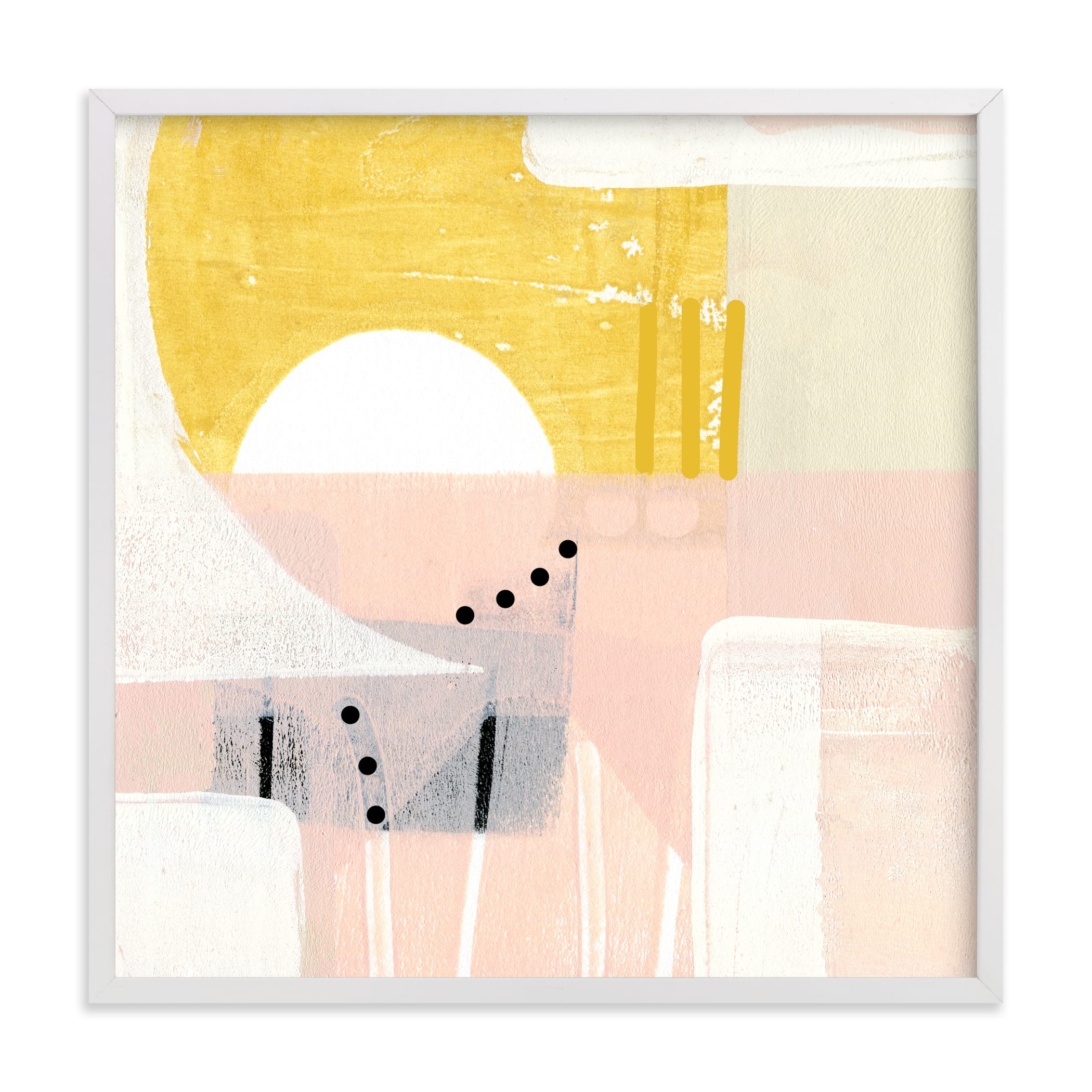 "Sunny and dots I" - Grownup Open Edition Non-custom Art Print by Jaqui Falkenheim in beautiful frame options and a variety of sizes.