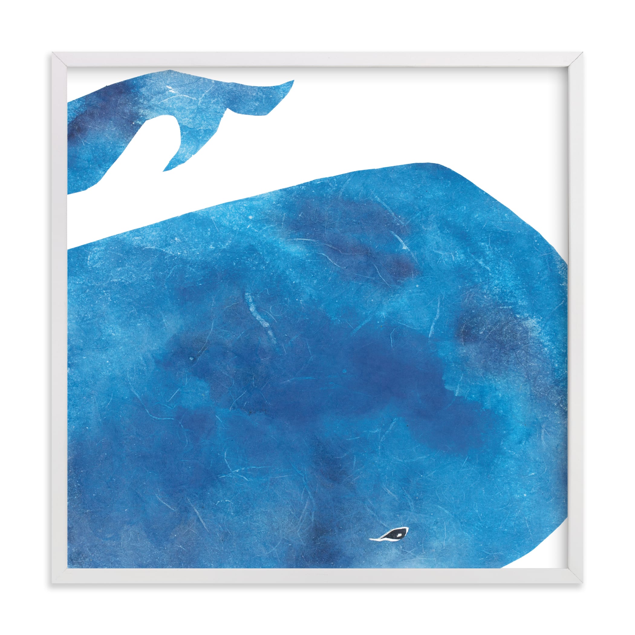 "Big Blue Whale" - Limited Edition Art Print by Mia Posada in beautiful frame options and a variety of sizes.