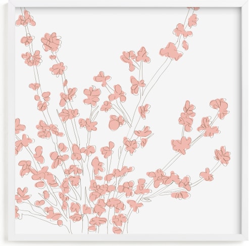 This is a pink art by Vanessa Wyler called Forsythia.