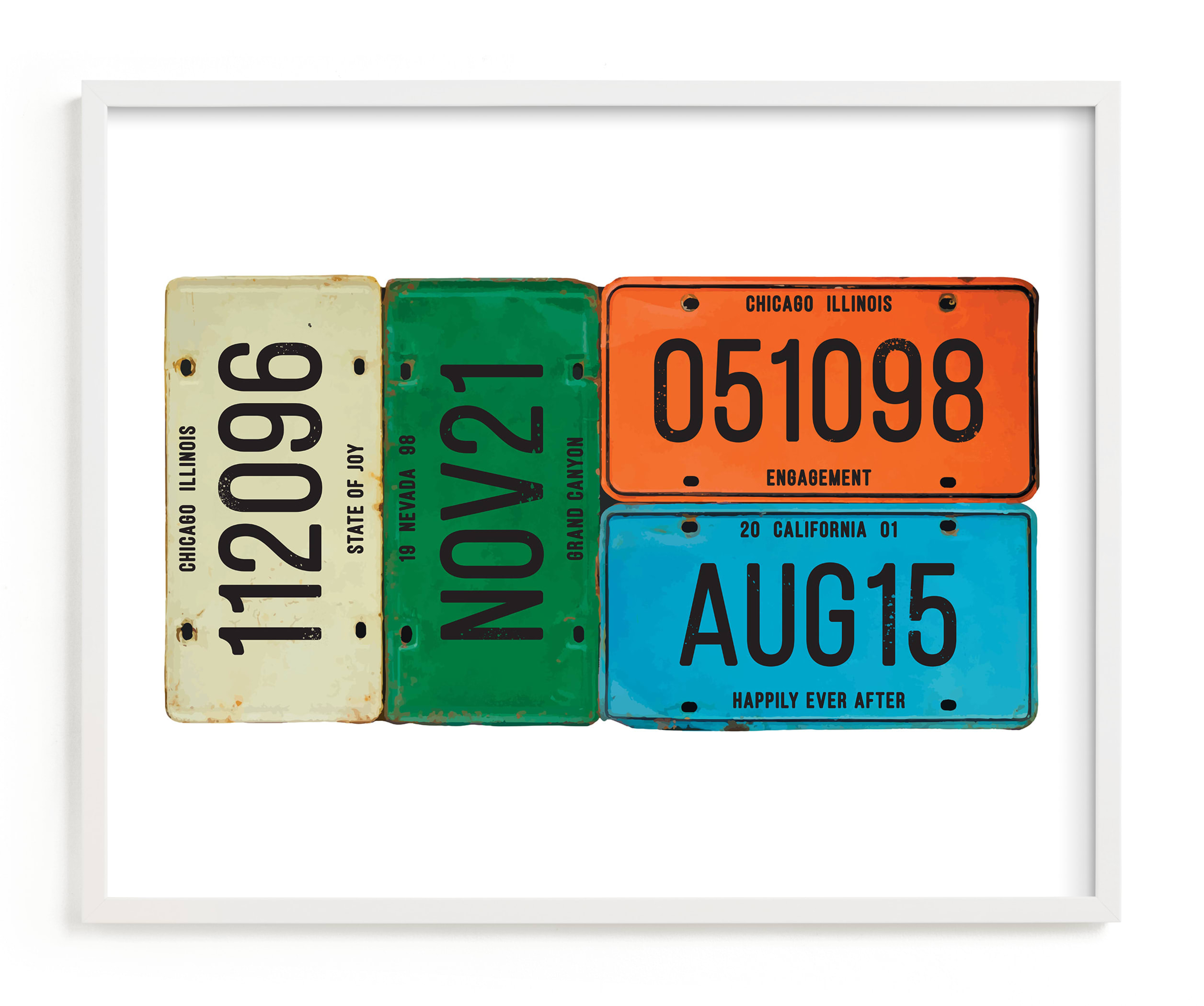 "License Memories" by LemonBirch Design in beautiful frame options and a variety of sizes.
