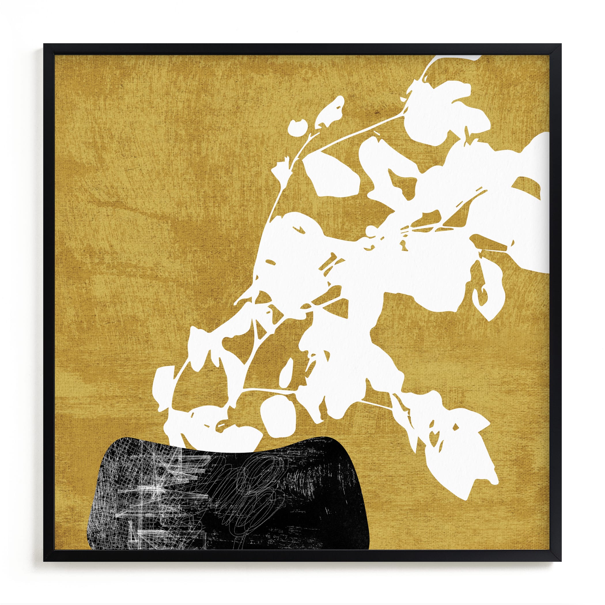 "Ochre Eucalyptus III" - Limited Edition Art Print by Tanya Lee Design in beautiful frame options and a variety of sizes.