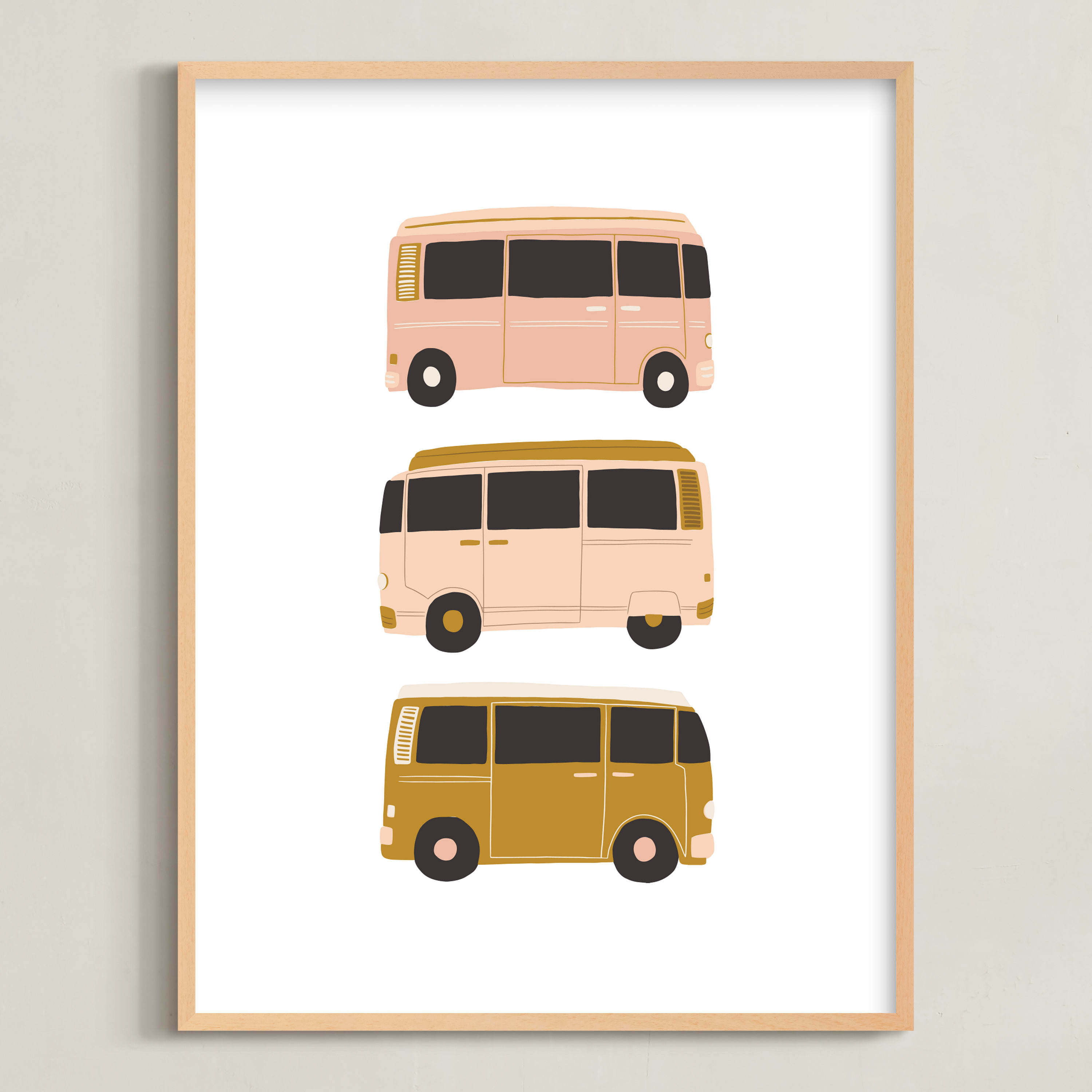 Vintage Van Crew Children's Art Print