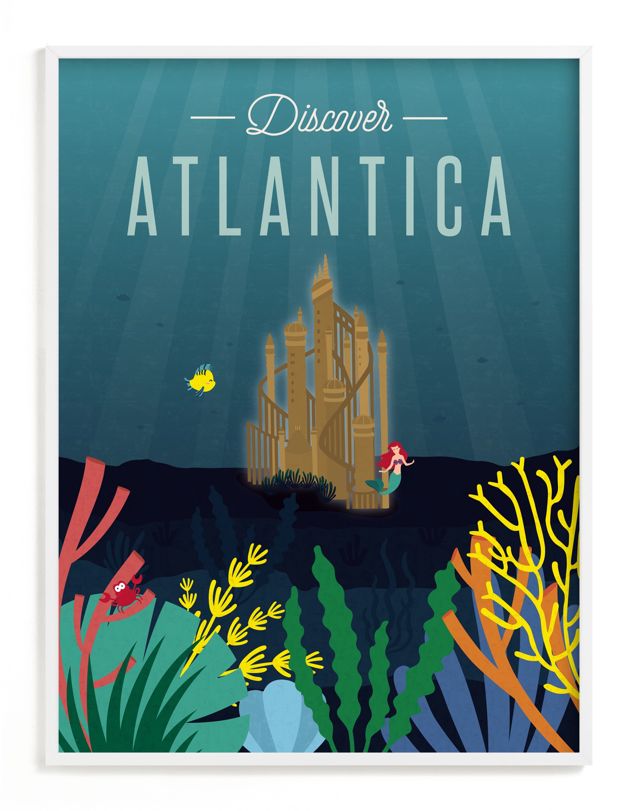 "Discover Atlantica" - Limited Edition Art Print by Erica Krystek in beautiful frame options and a variety of sizes.