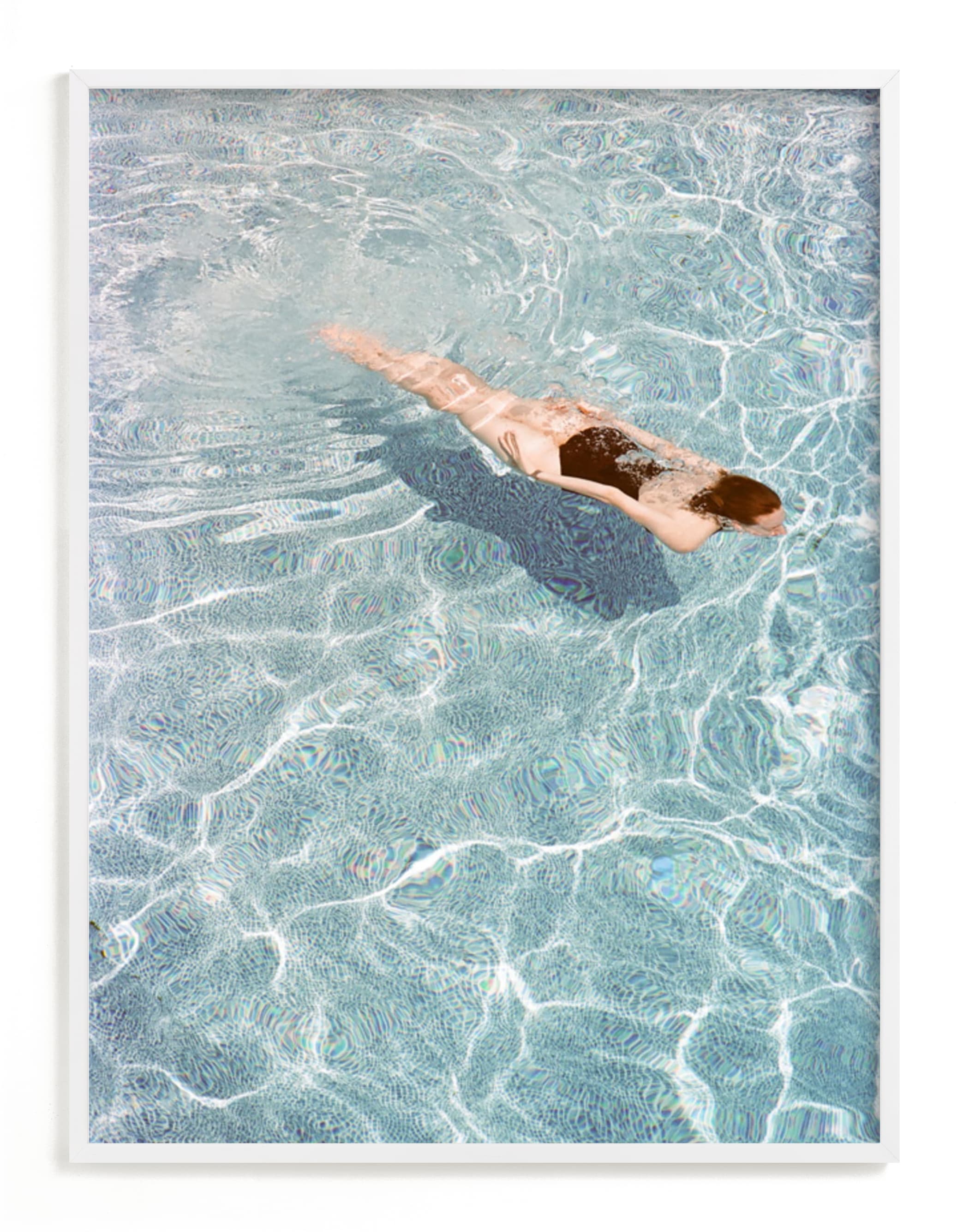 "Going for a Swim" - Limited Edition Art Print by Whitney Deal in beautiful frame options and a variety of sizes.