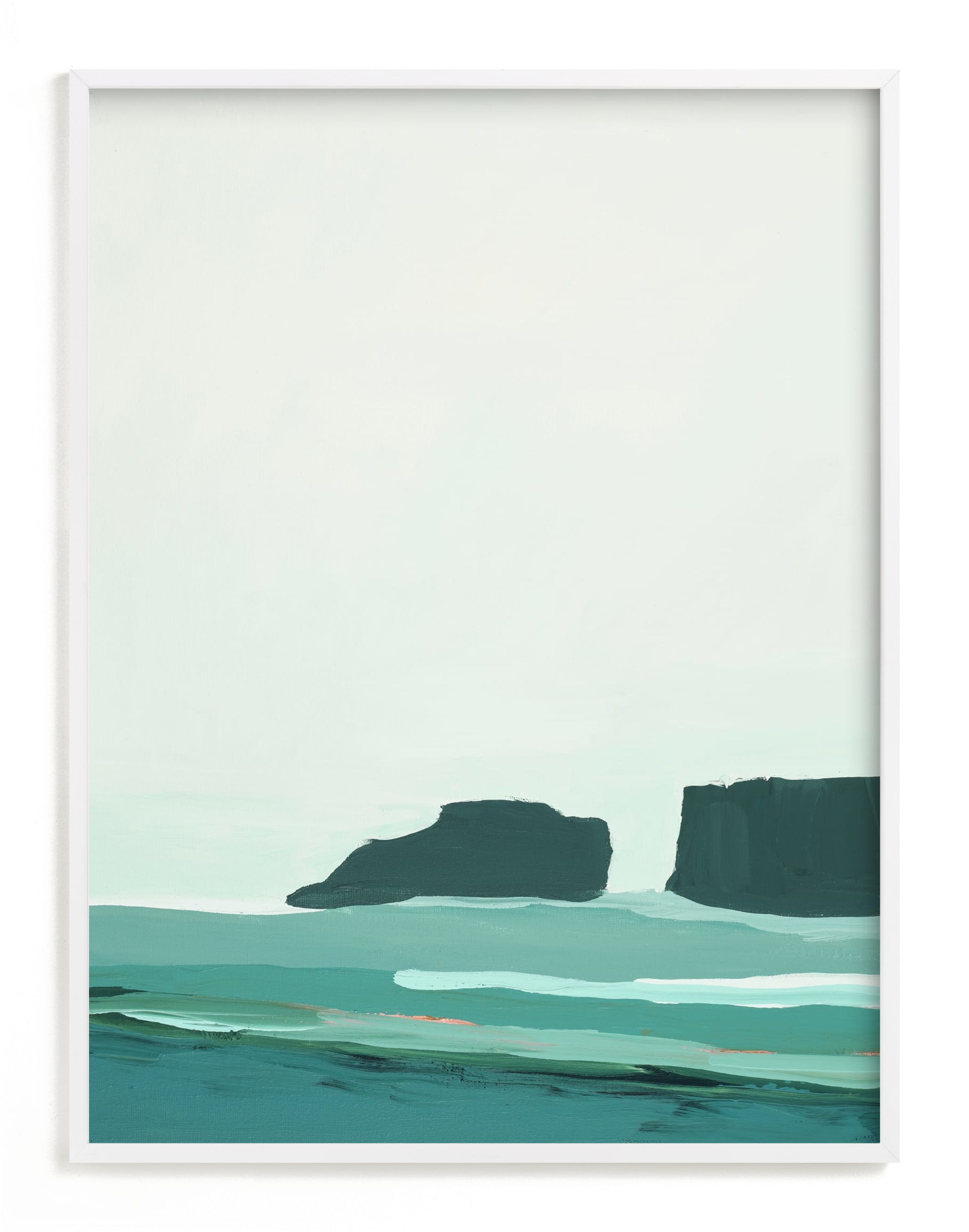 Abstract Pacific Seascape Diptych 1 Art Print
