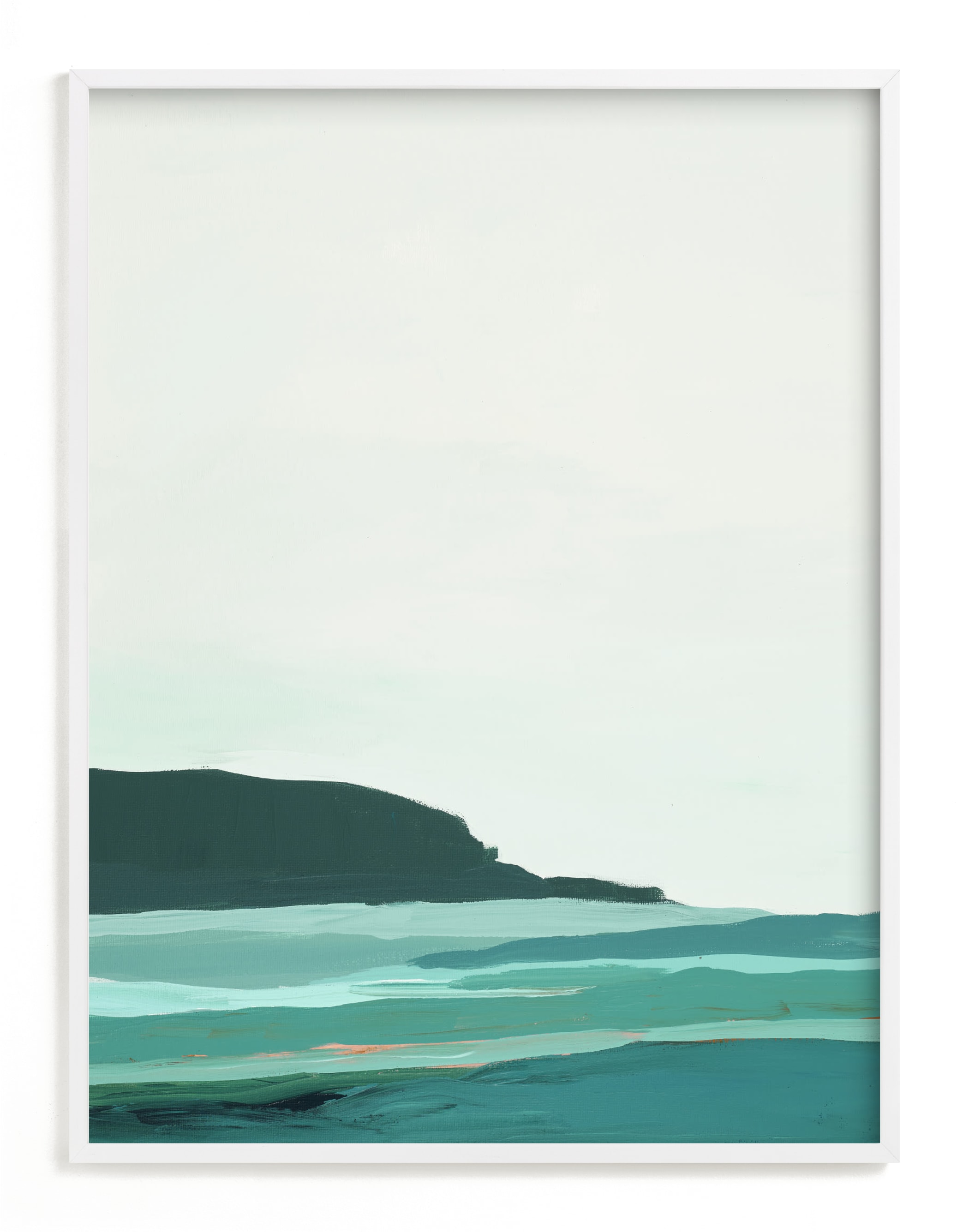 Abstract Pacific Seascape Diptych 2 Art Print