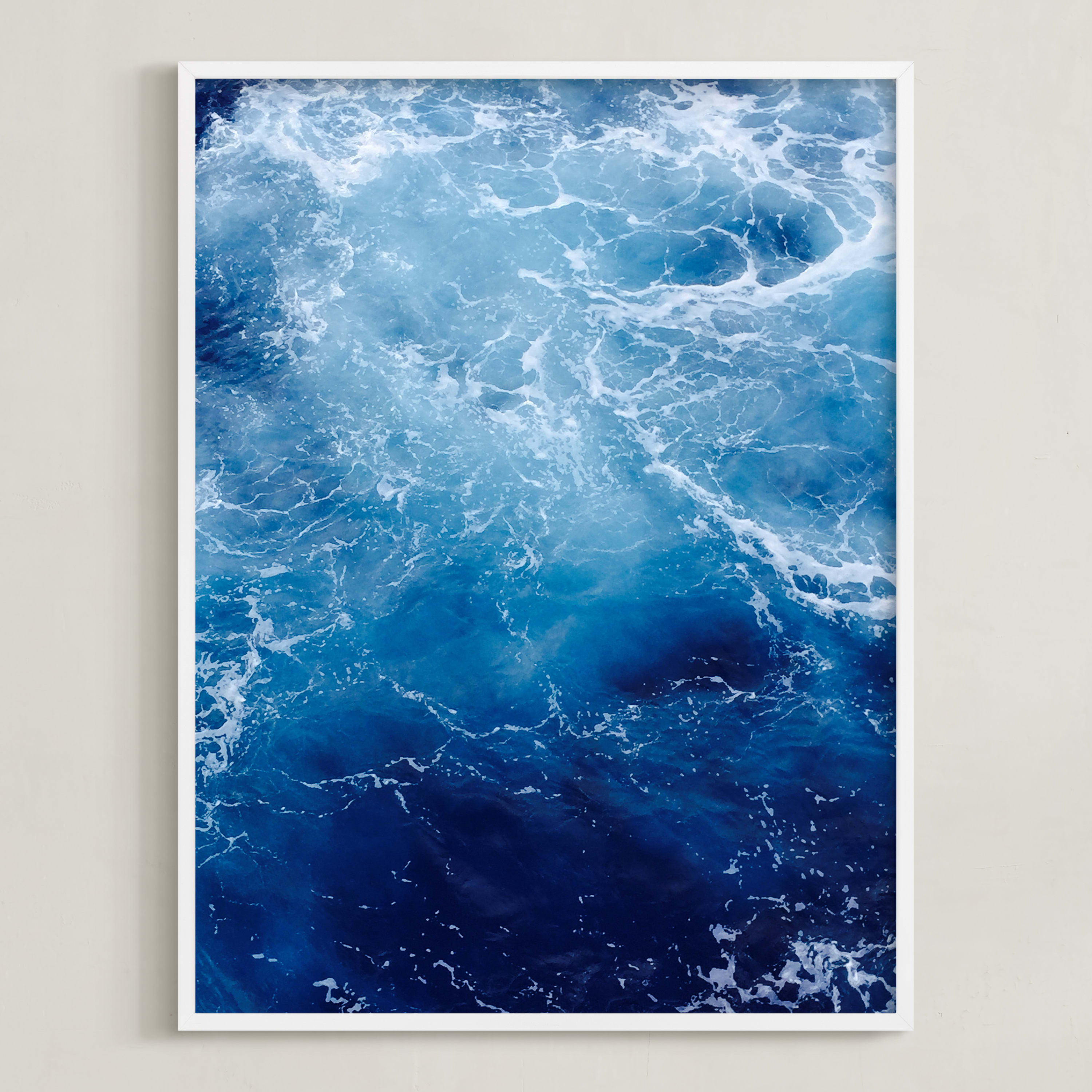 Waving Blue Wall Art Prints by Carole Crohan CaroleeXpressions Minted