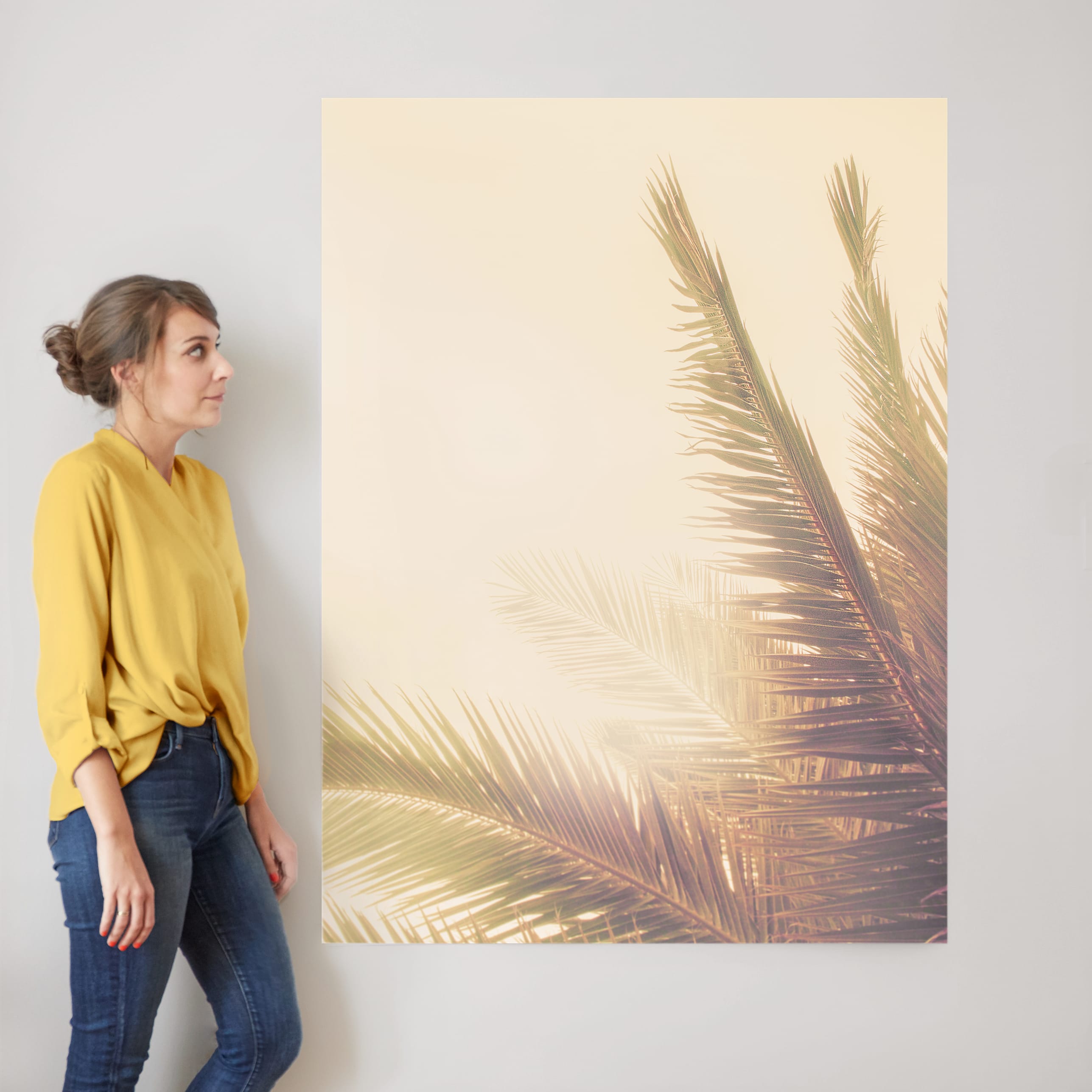 Golden Palm Tree Wall Art Prints by Wilder California Minted