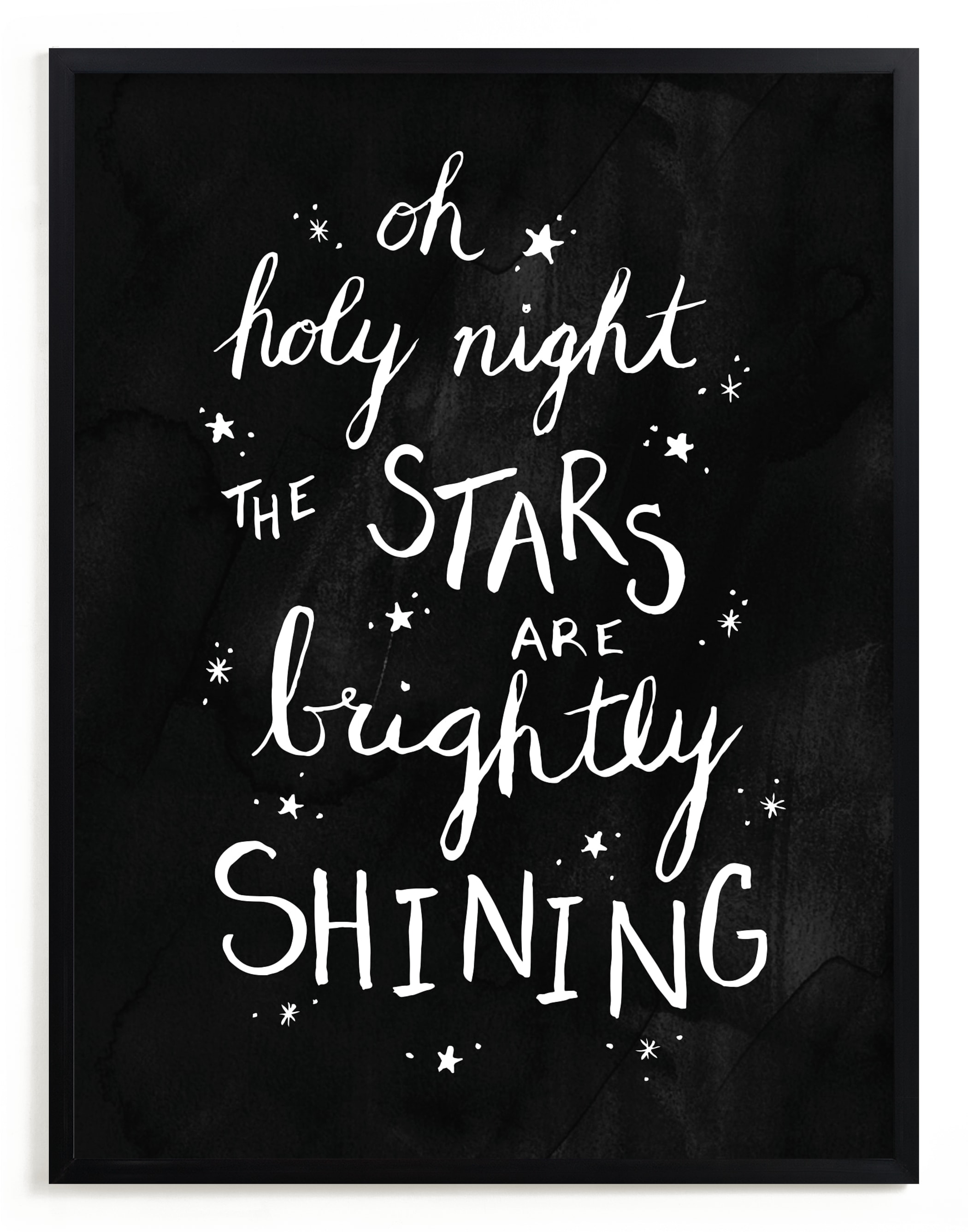 "Oh Holy Night Ink" - Art Print by Janelle Wourms in beautiful frame options and a variety of sizes.