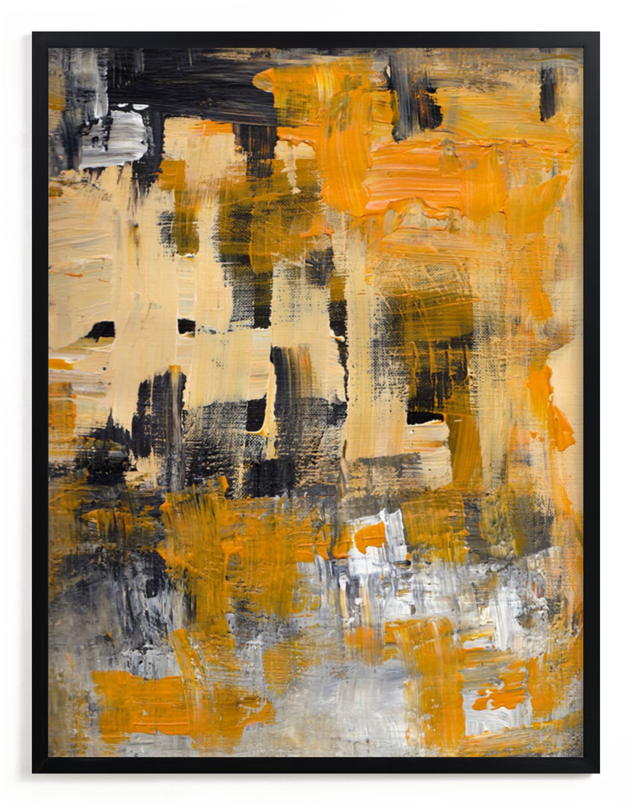 "Orange Zest" - Art Print by Ilana Greenberg in beautiful frame options and a variety of sizes.