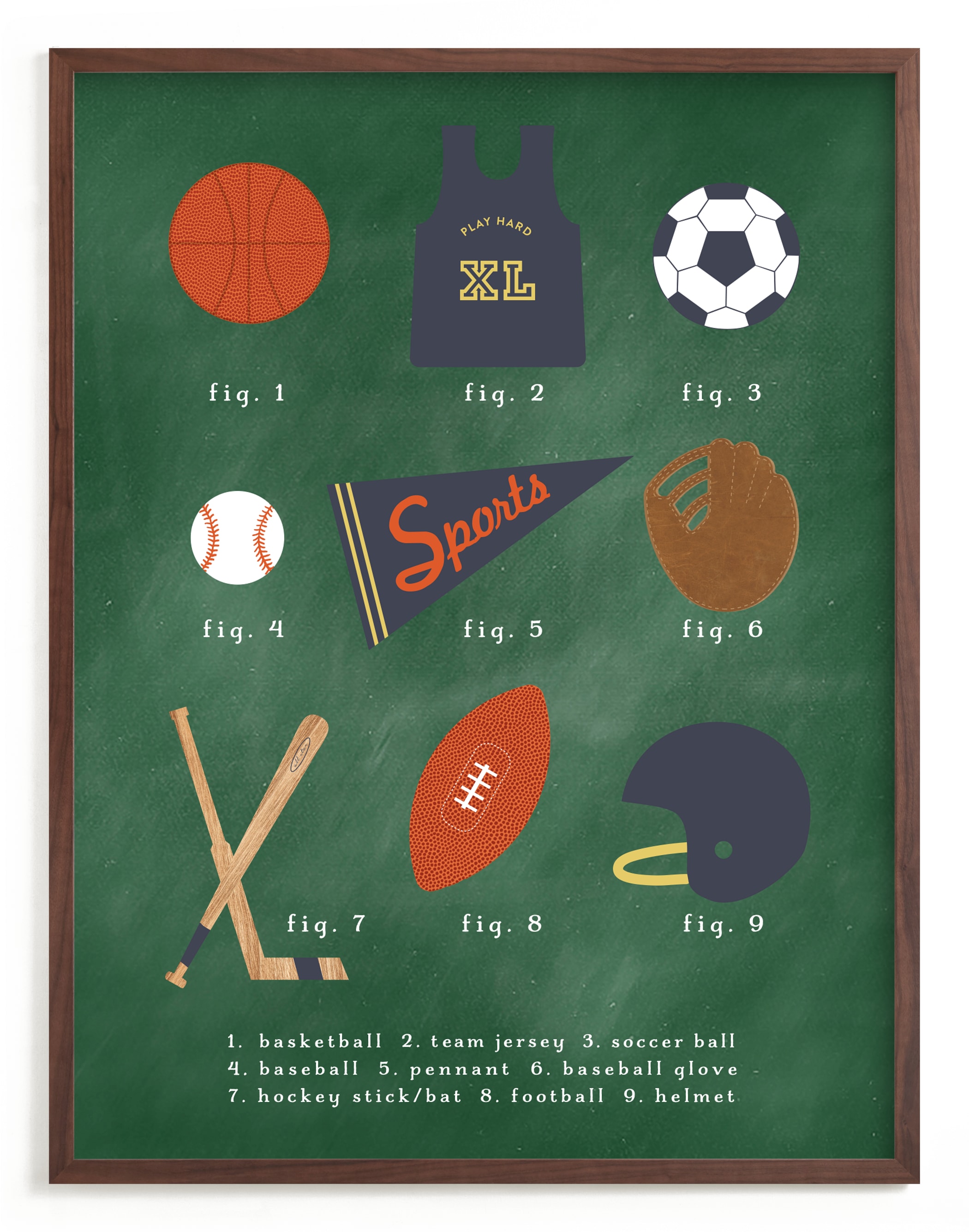 "SPORTS PRIMER" by Susan Brown in beautiful frame options and a variety of sizes.