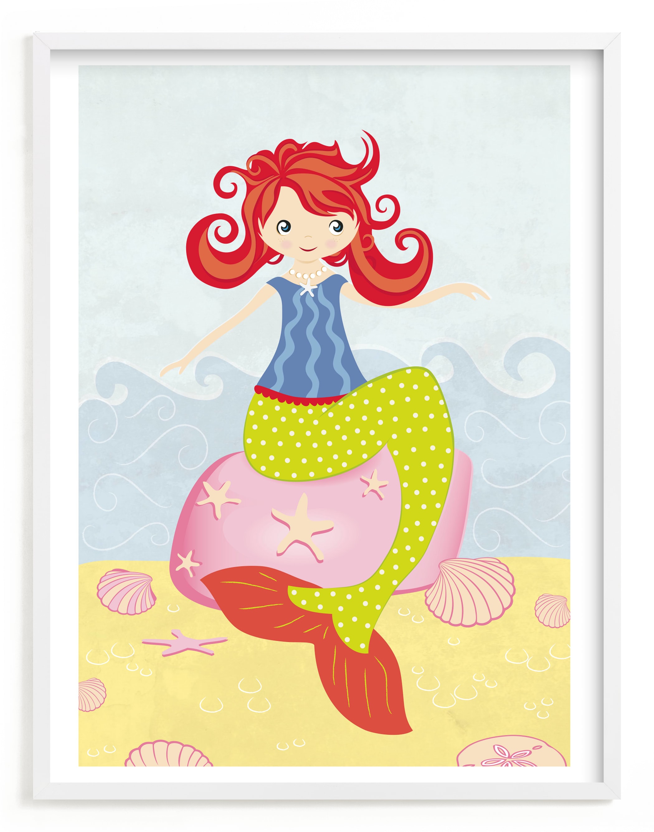 "Mermaid" - Art Print by Stellax Creative in beautiful frame options and a variety of sizes.