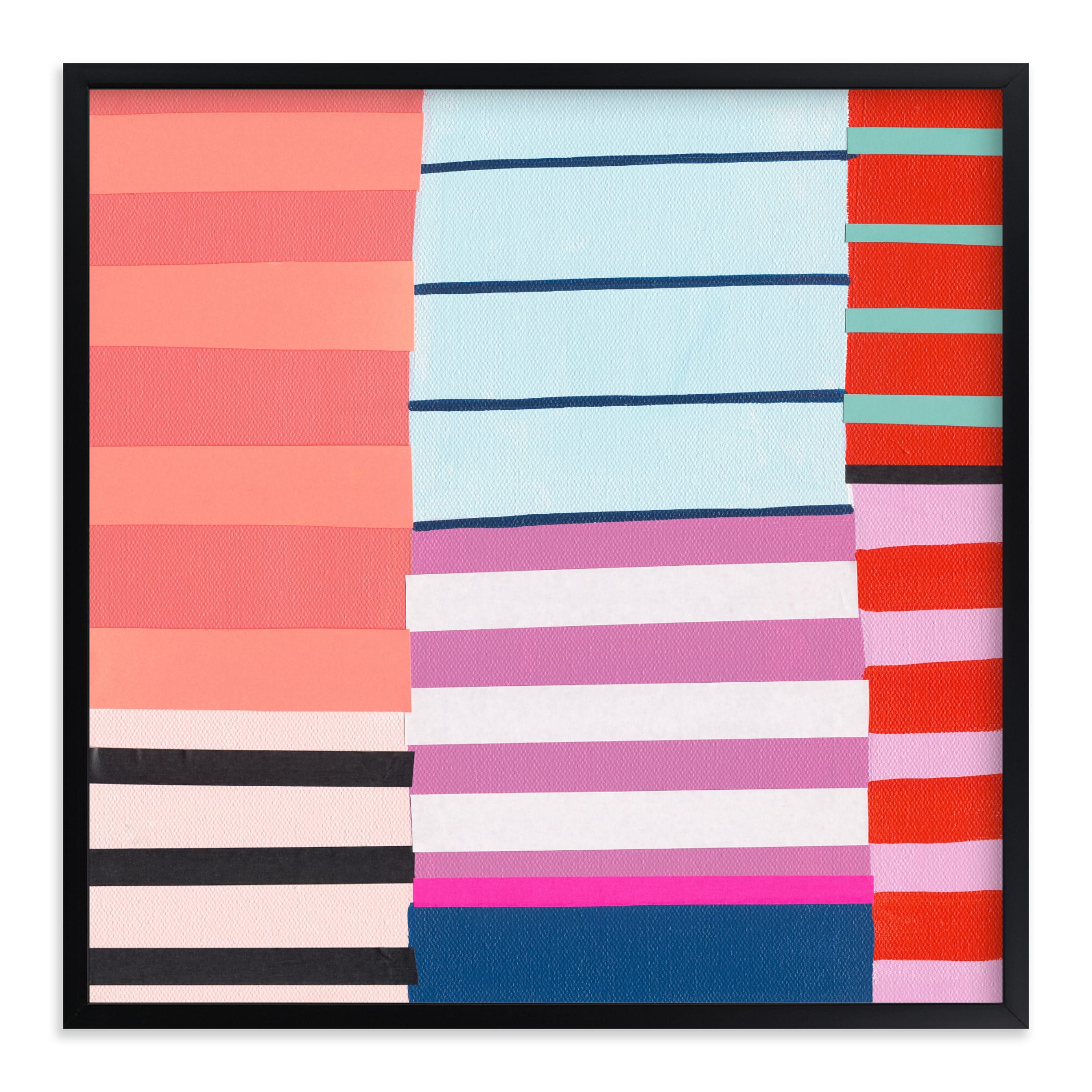 Coral, Blue and Purple Too Children's Art Print