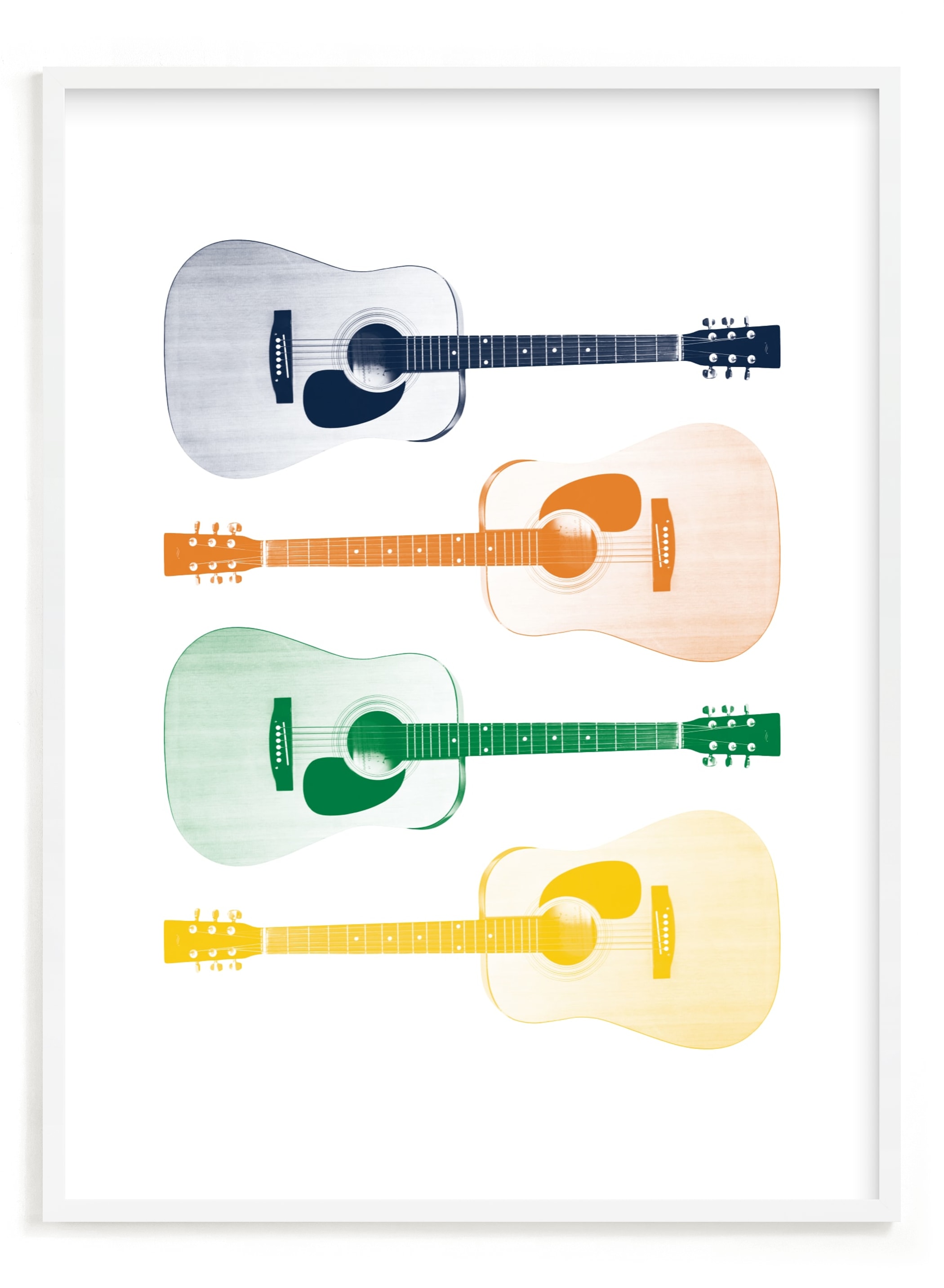 "This Old Guitar" - Limited Edition Art Print by Heather Schertzer in beautiful frame options and a variety of sizes.