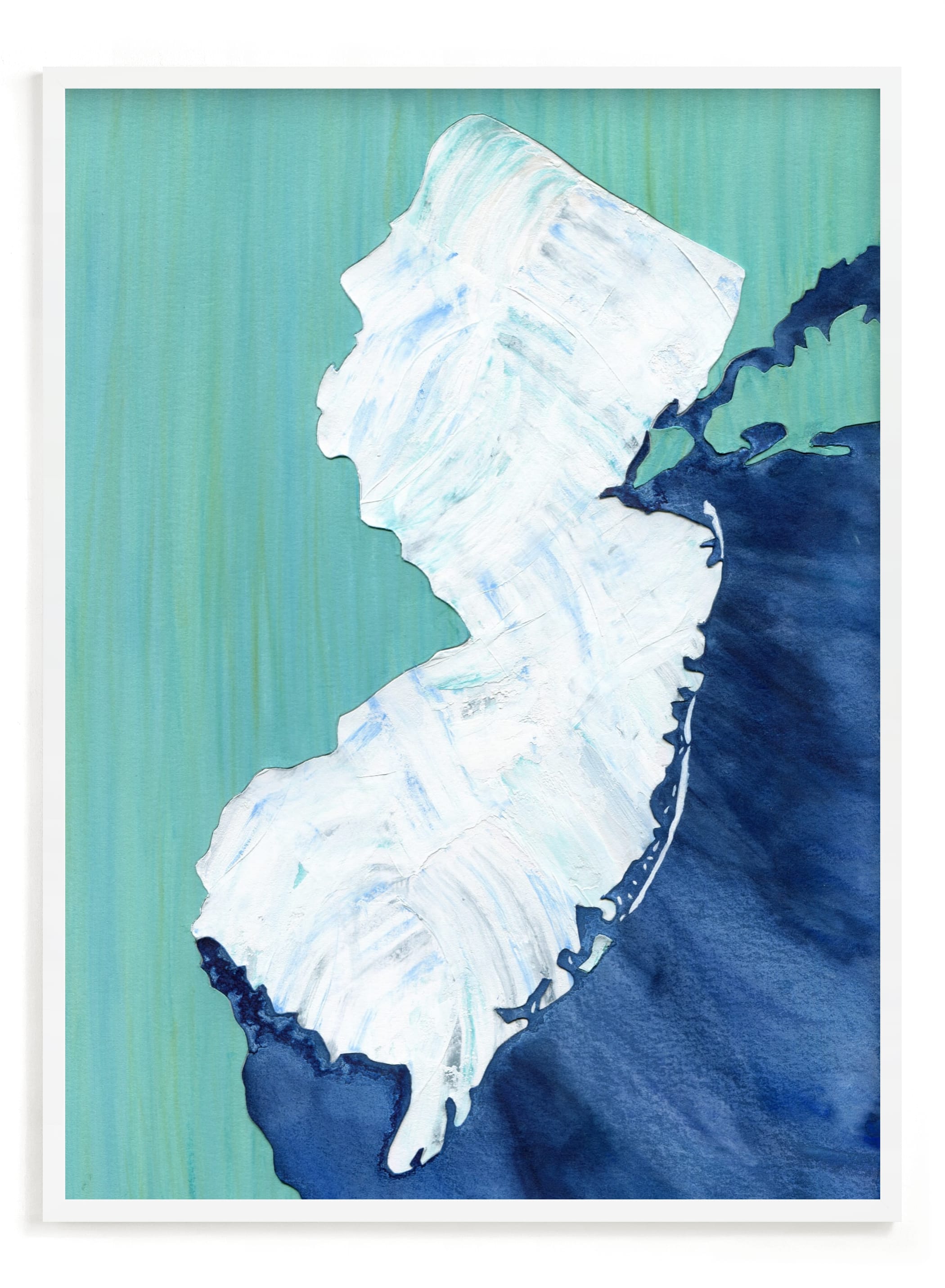"New Jersey in Paint" - Art Print by Denise Wong in beautiful frame options and a variety of sizes.