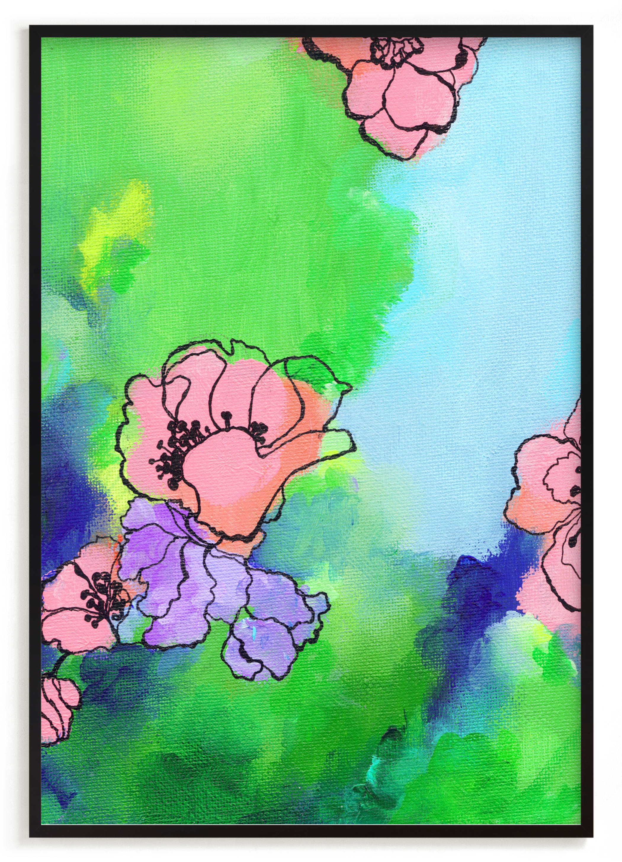 "Garden Stroll" - Art Print by Sonal Nathwani in beautiful frame options and a variety of sizes.
