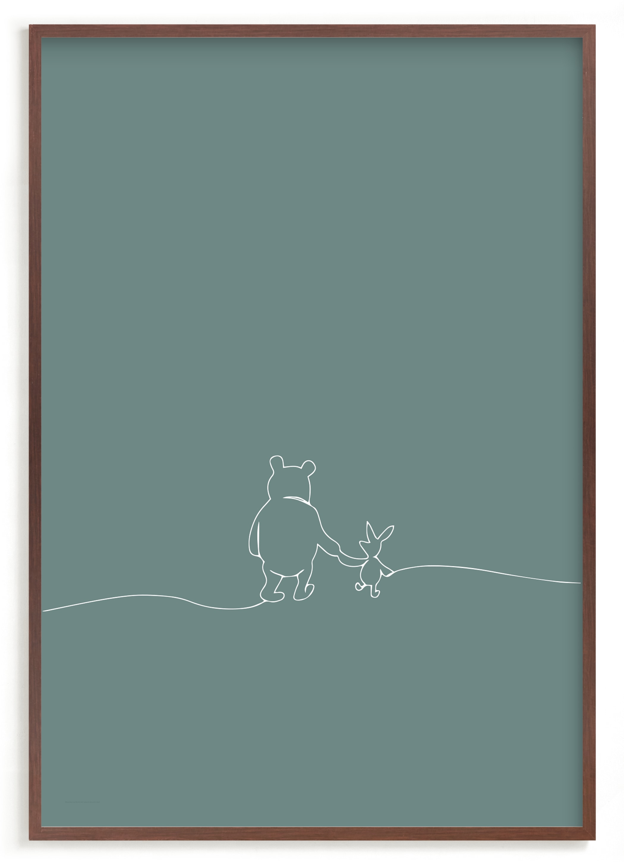 "A Simple Stroll | Winnie The Pooh" - Limited Edition Art Print by Britt Mills in beautiful frame options and a variety of sizes.