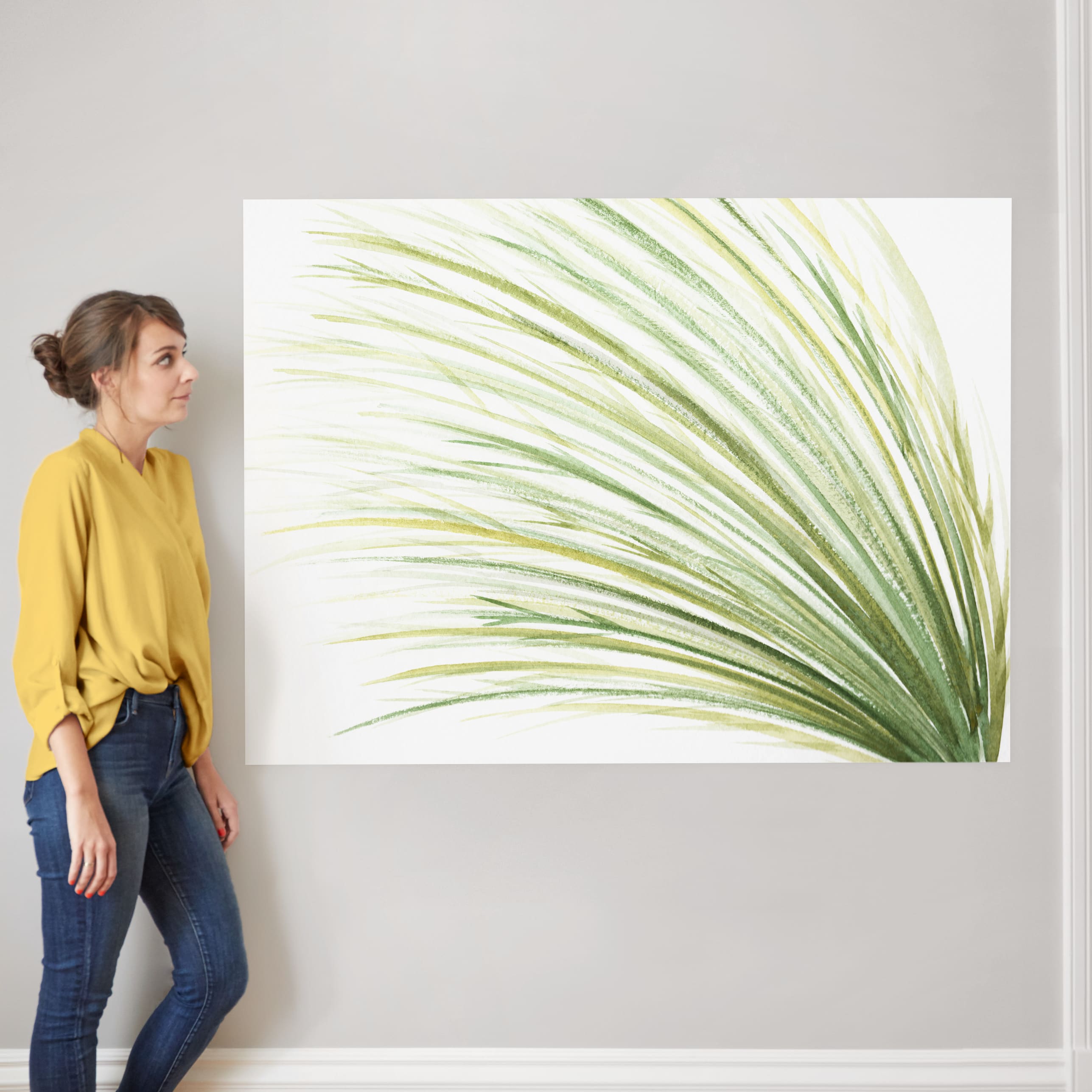 Tall Grass Watercolor Wall Art Prints by Loree Mayer Minted