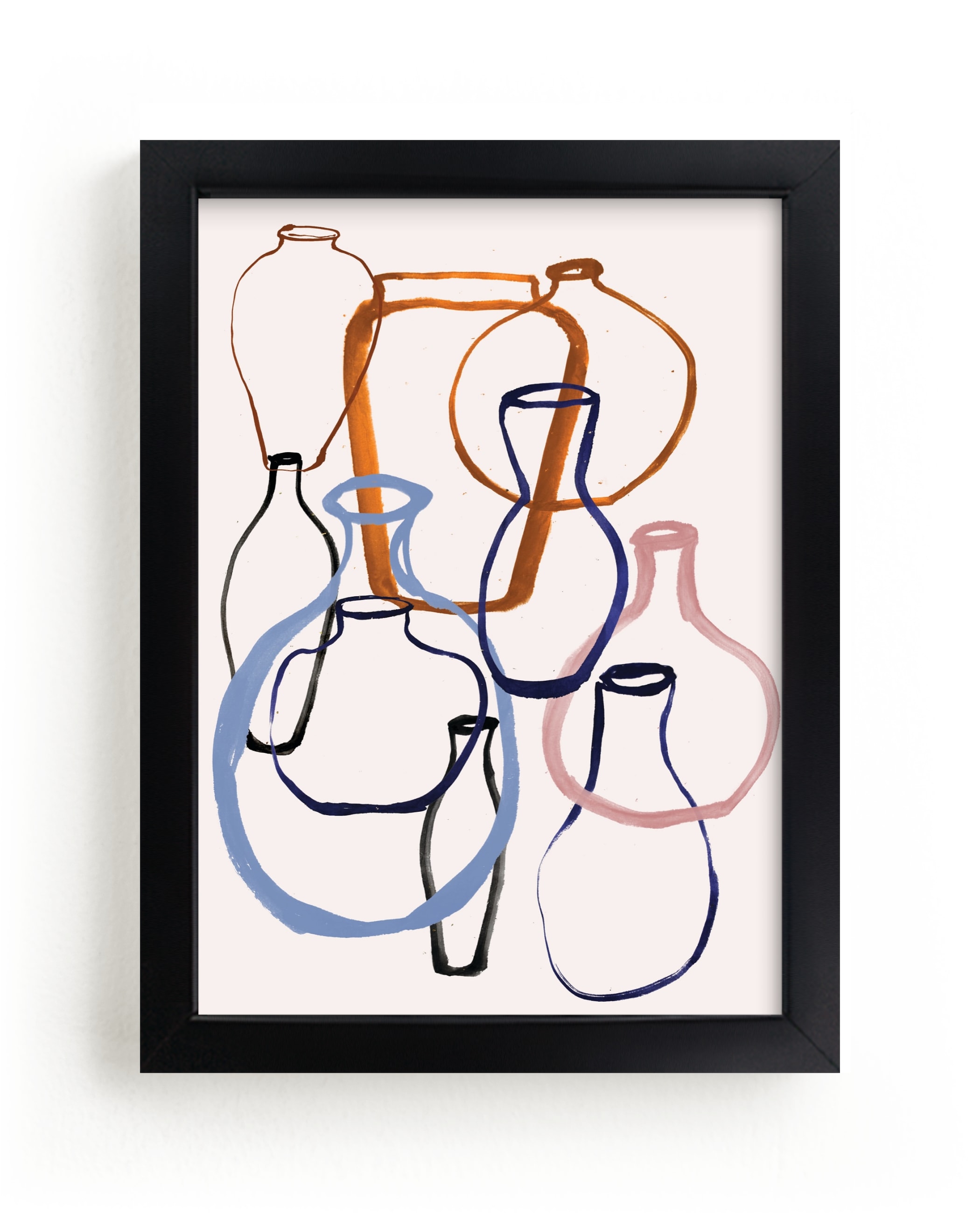"vase outline" - Limited Edition Art Print by Cass Loh in beautiful frame options and a variety of sizes.