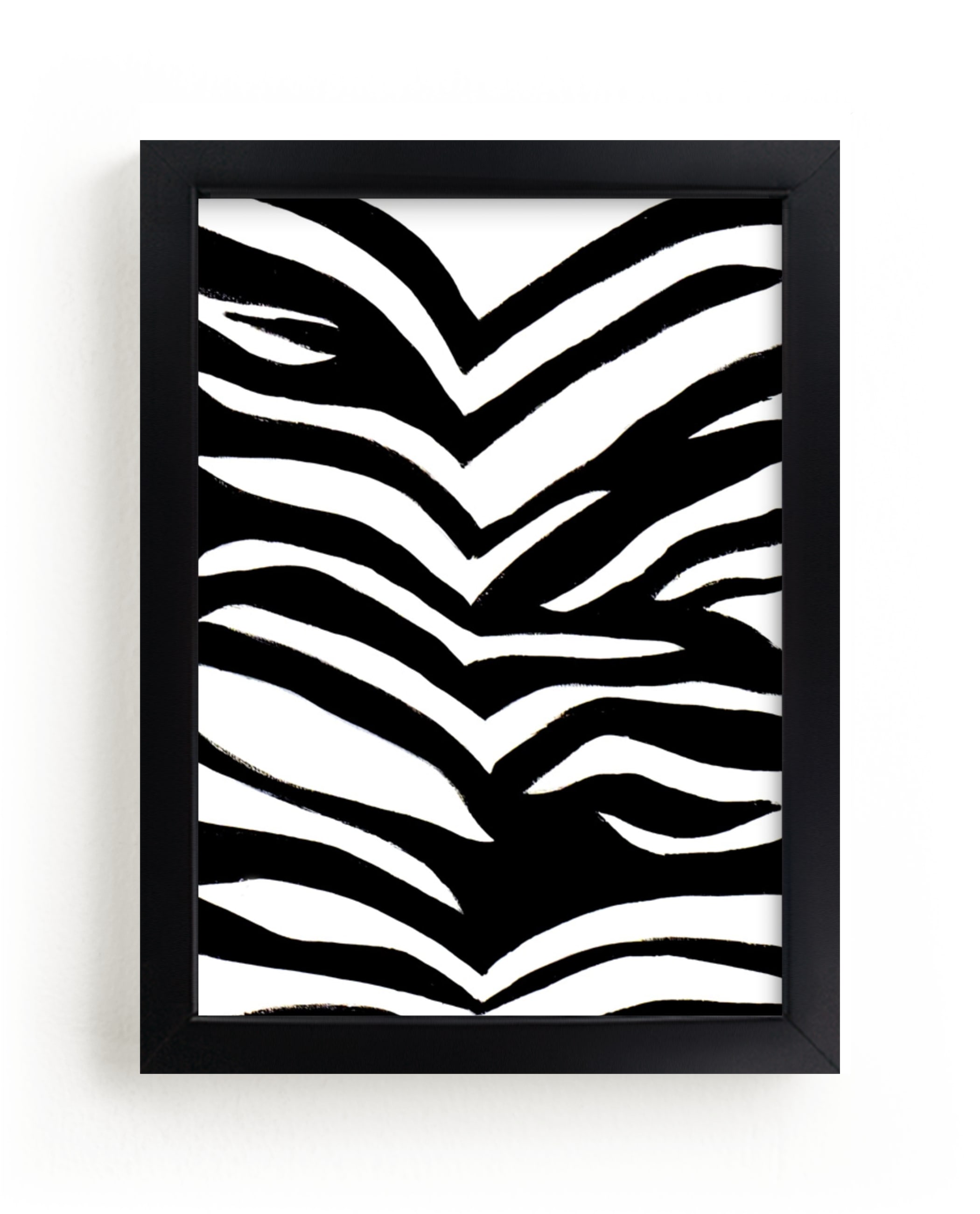 "Zebra Stripes" - Art Print by Ilana Greenberg in beautiful frame options and a variety of sizes.