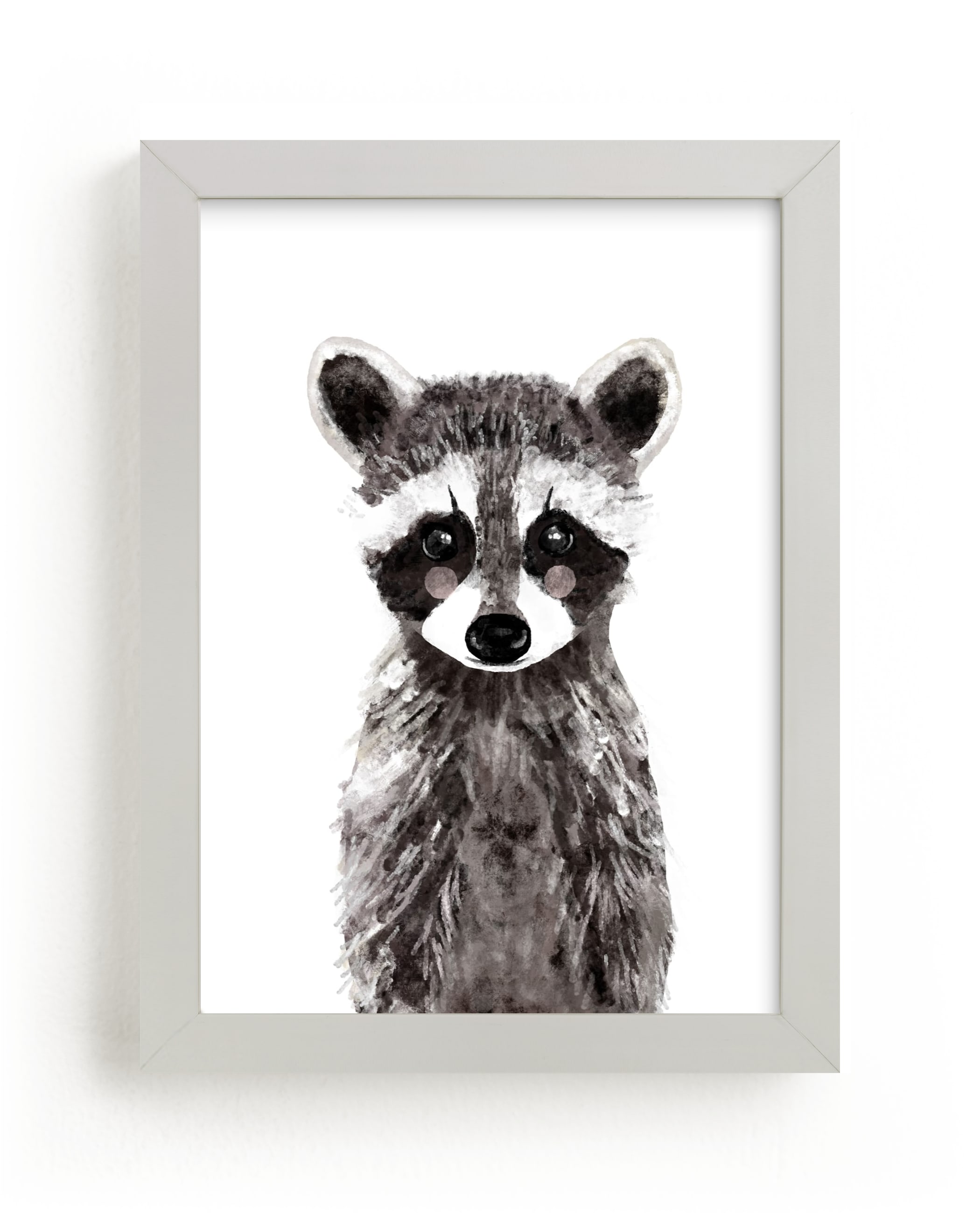 "Baby Raccoon" by Cass Loh in beautiful frame options and a variety of sizes.
