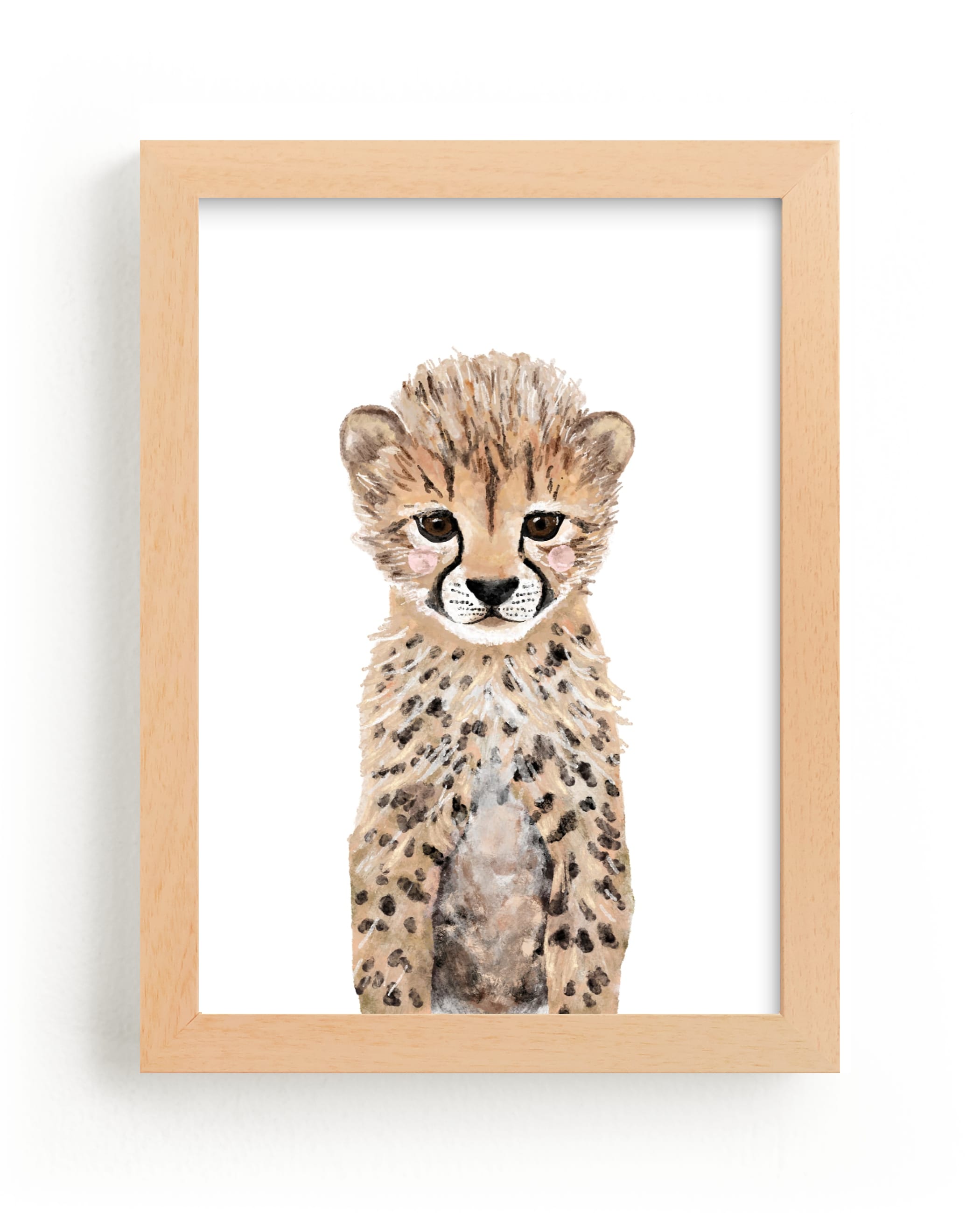 "Baby Animal Cheetah" - Art Print by Cass Loh in beautiful frame options and a variety of sizes.
