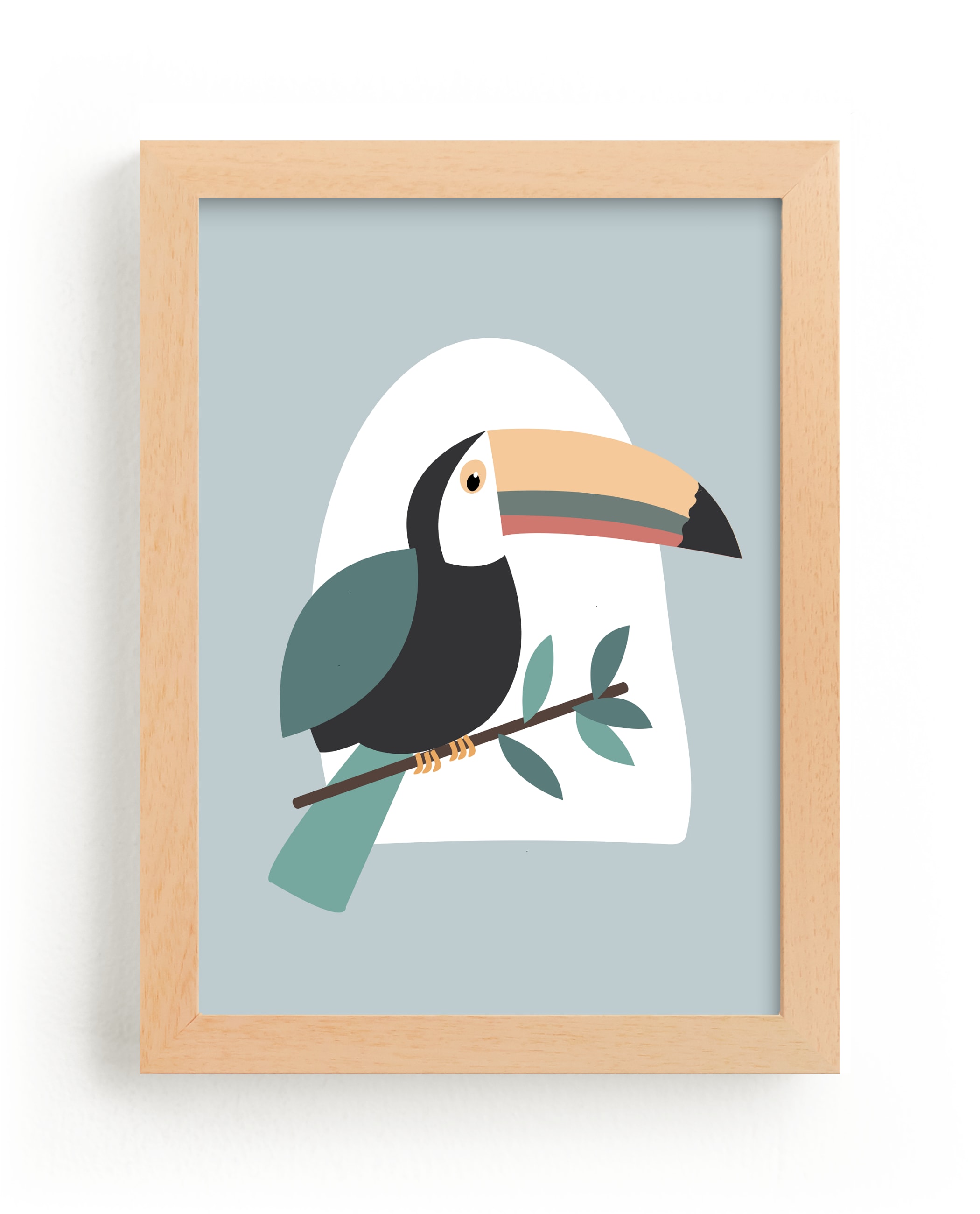 "Toucan in the Jungle" - Art Print by Christie Garcia in beautiful frame options and a variety of sizes.
