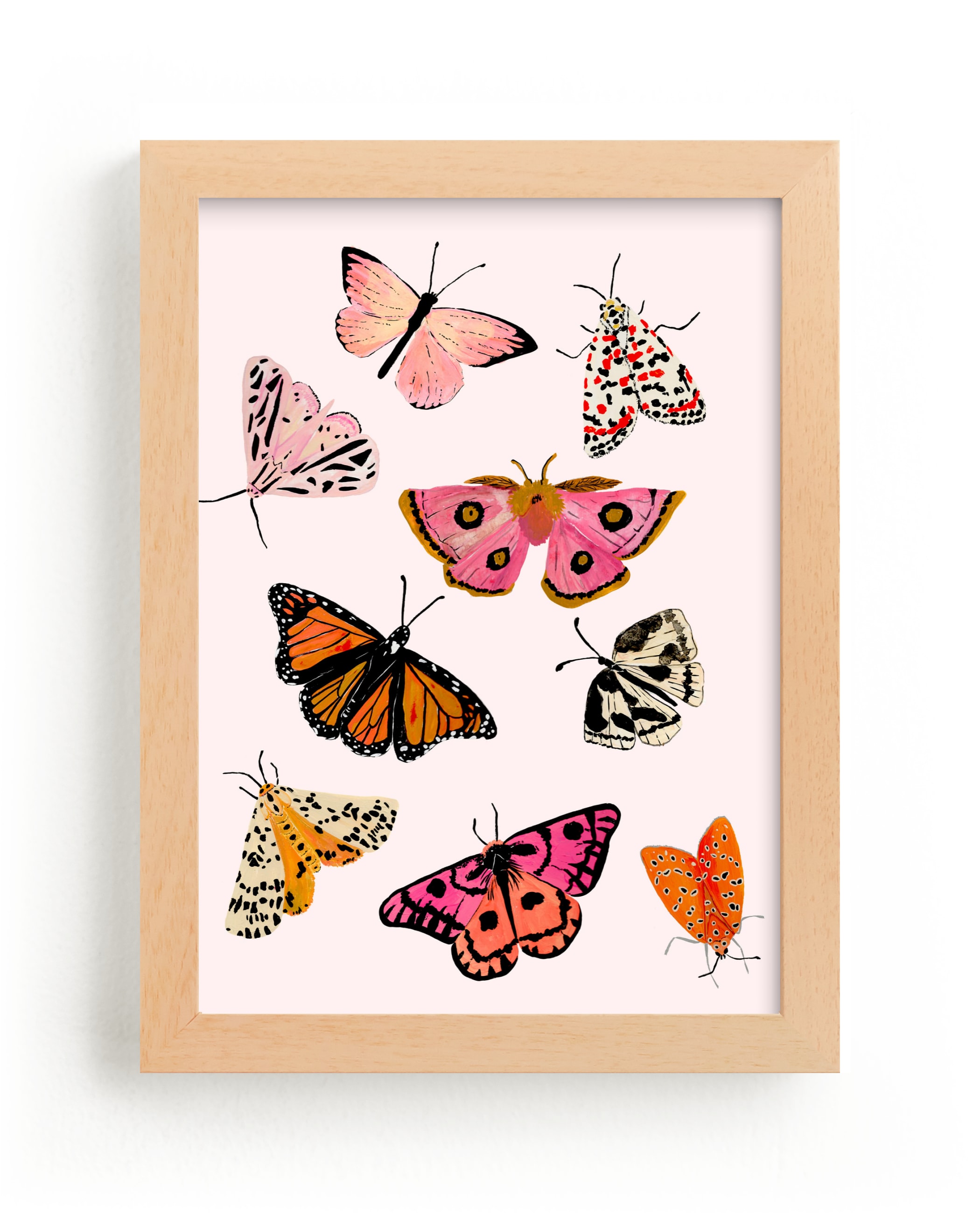 "Moths & Butterflies" - Limited Edition Art Print by Shannon Kirsten in beautiful frame options and a variety of sizes.