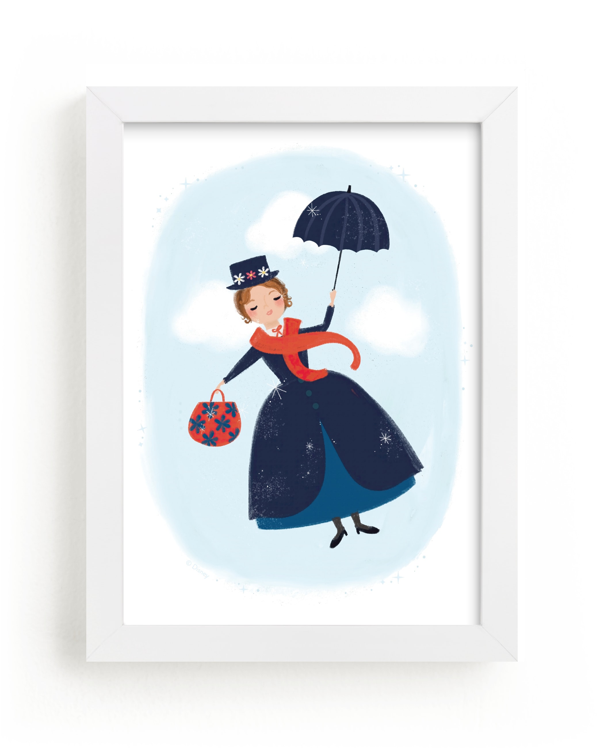 "Mary Poppins Flies" - Limited Edition Art Print by Itsy Belle Studio in beautiful frame options and a variety of sizes.