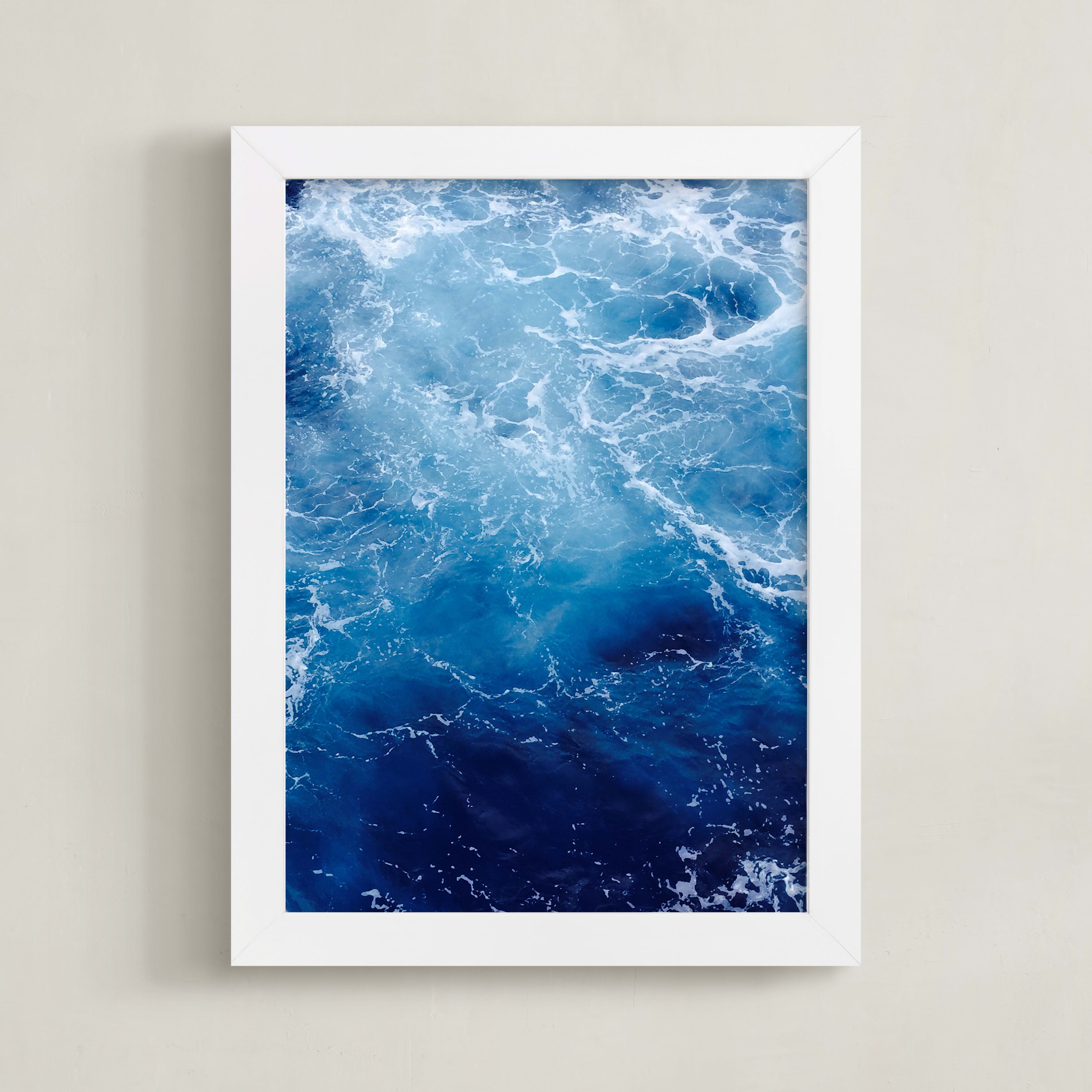 Waving Blue Wall Art Prints by CaroleeXpressions Minted