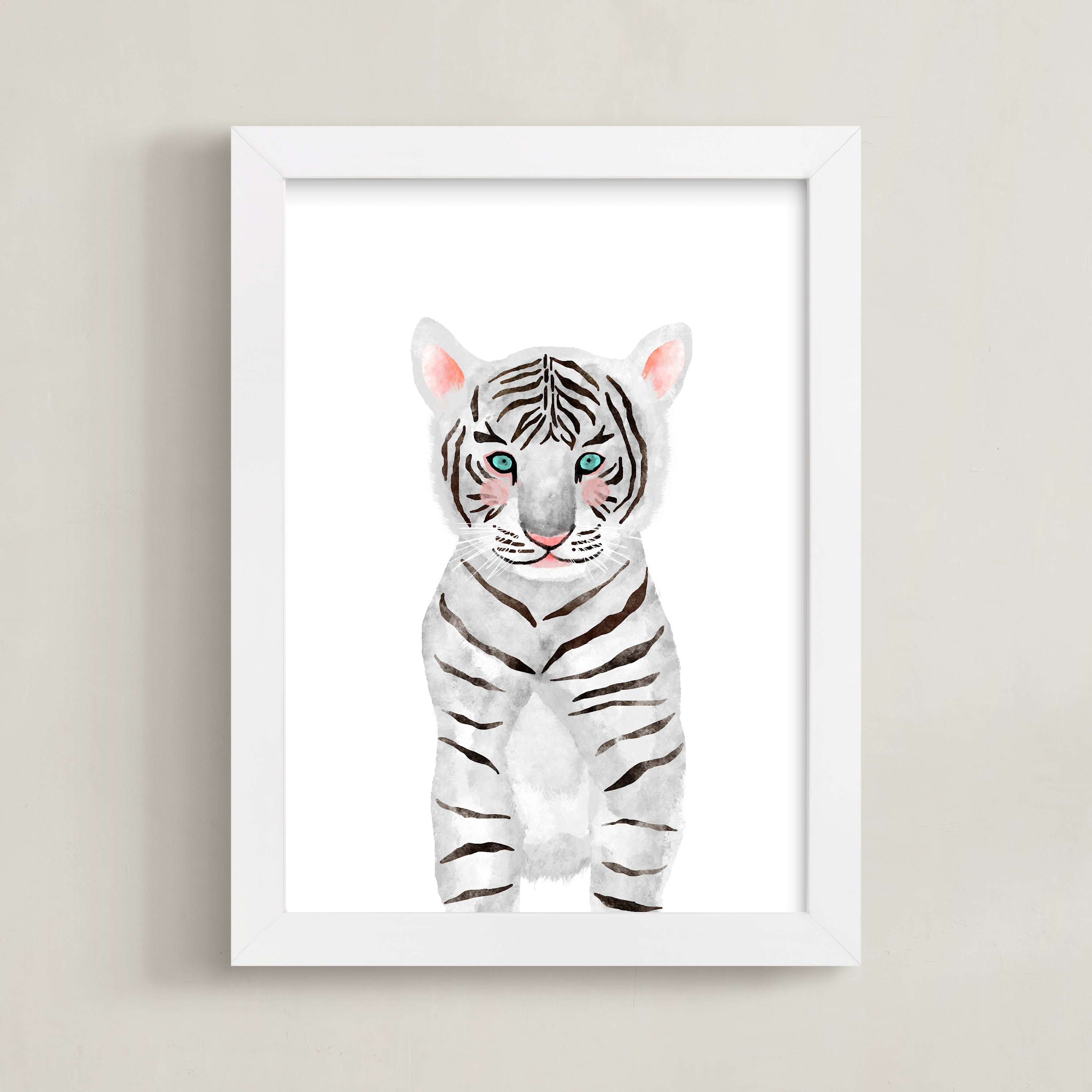 framed baby animal prints