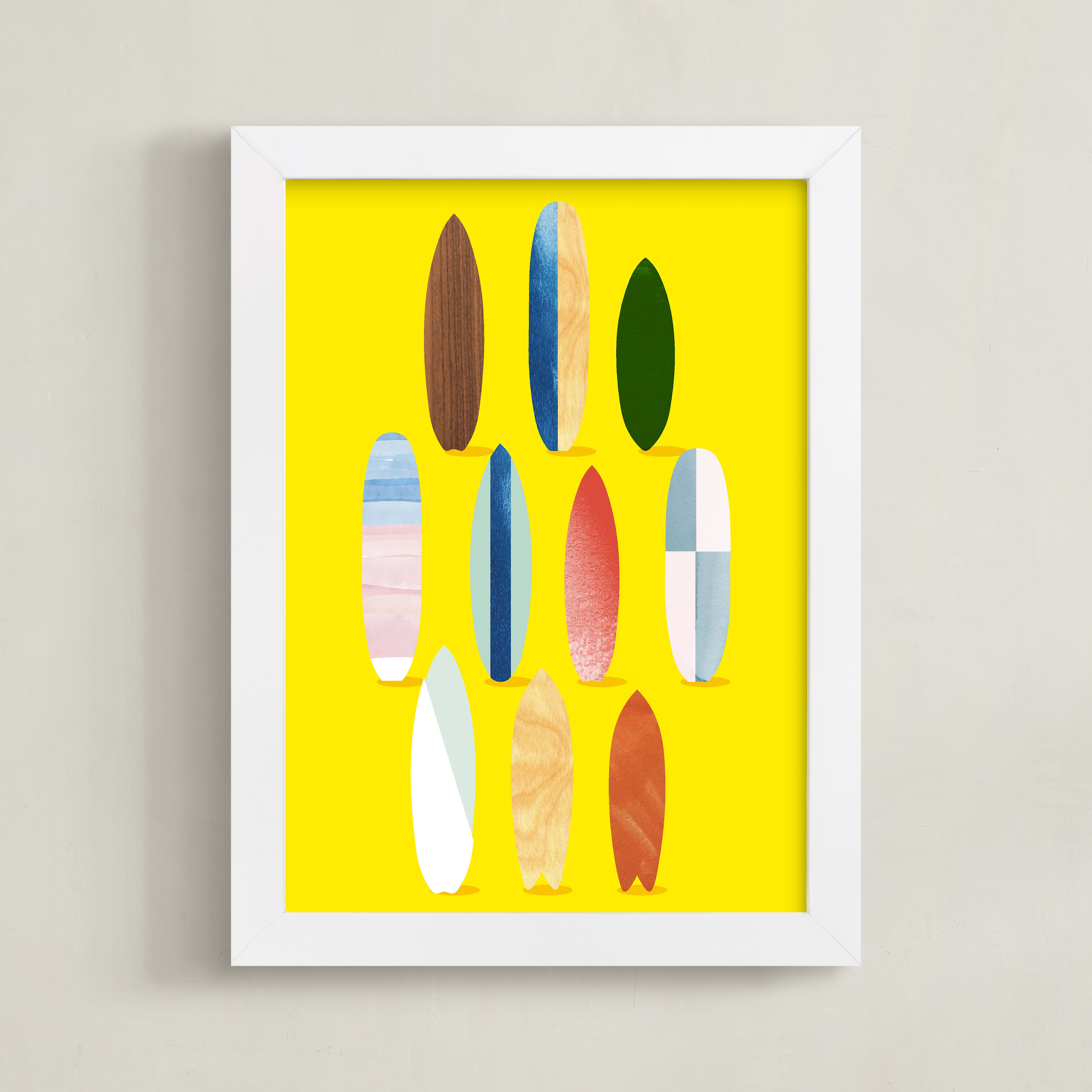 Surfboard Pose Wall Art Prints by Baumbirdy Minted