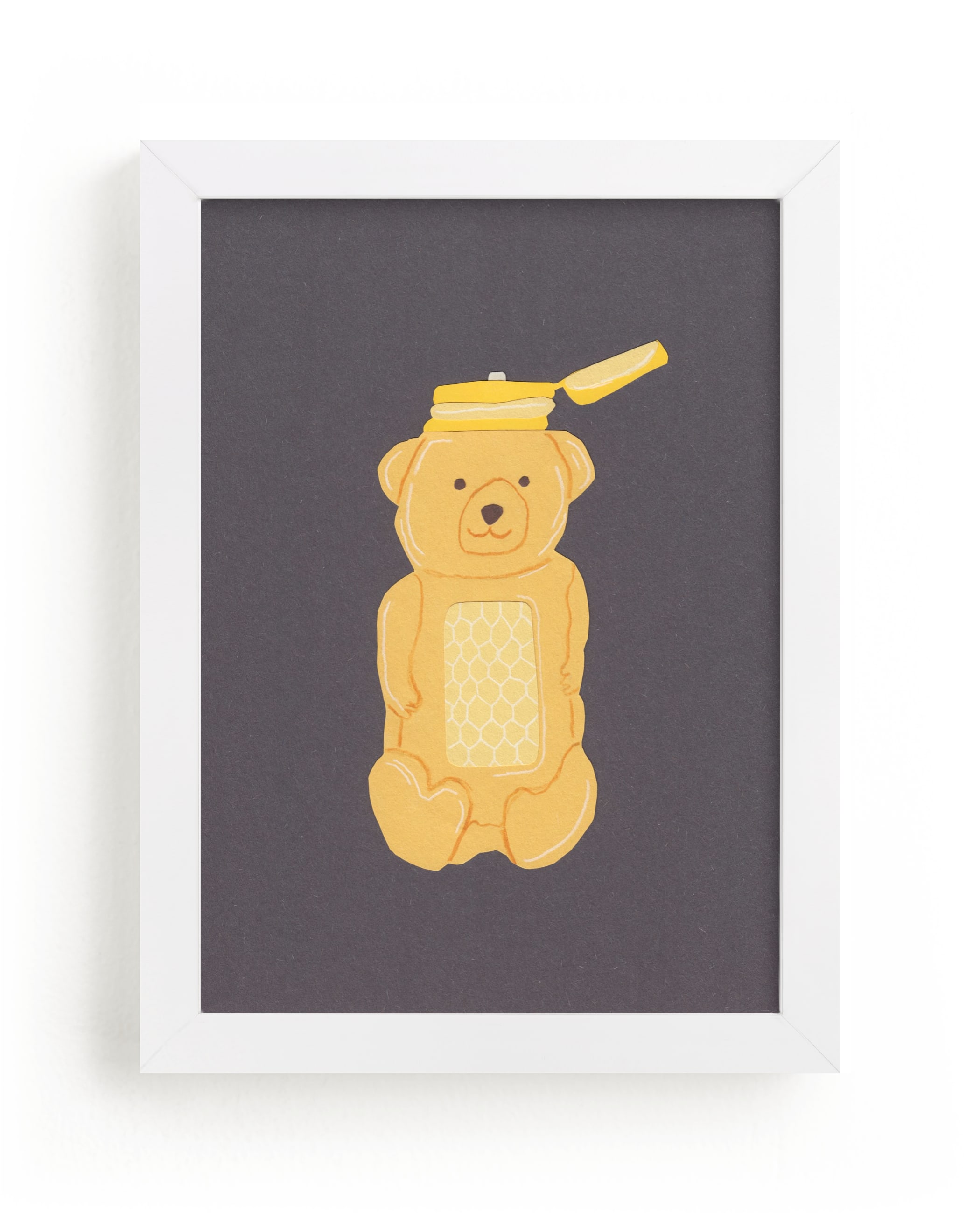 "Honey Bear" - Limited Edition Art Print by Elliot Stokes in beautiful frame options and a variety of sizes.