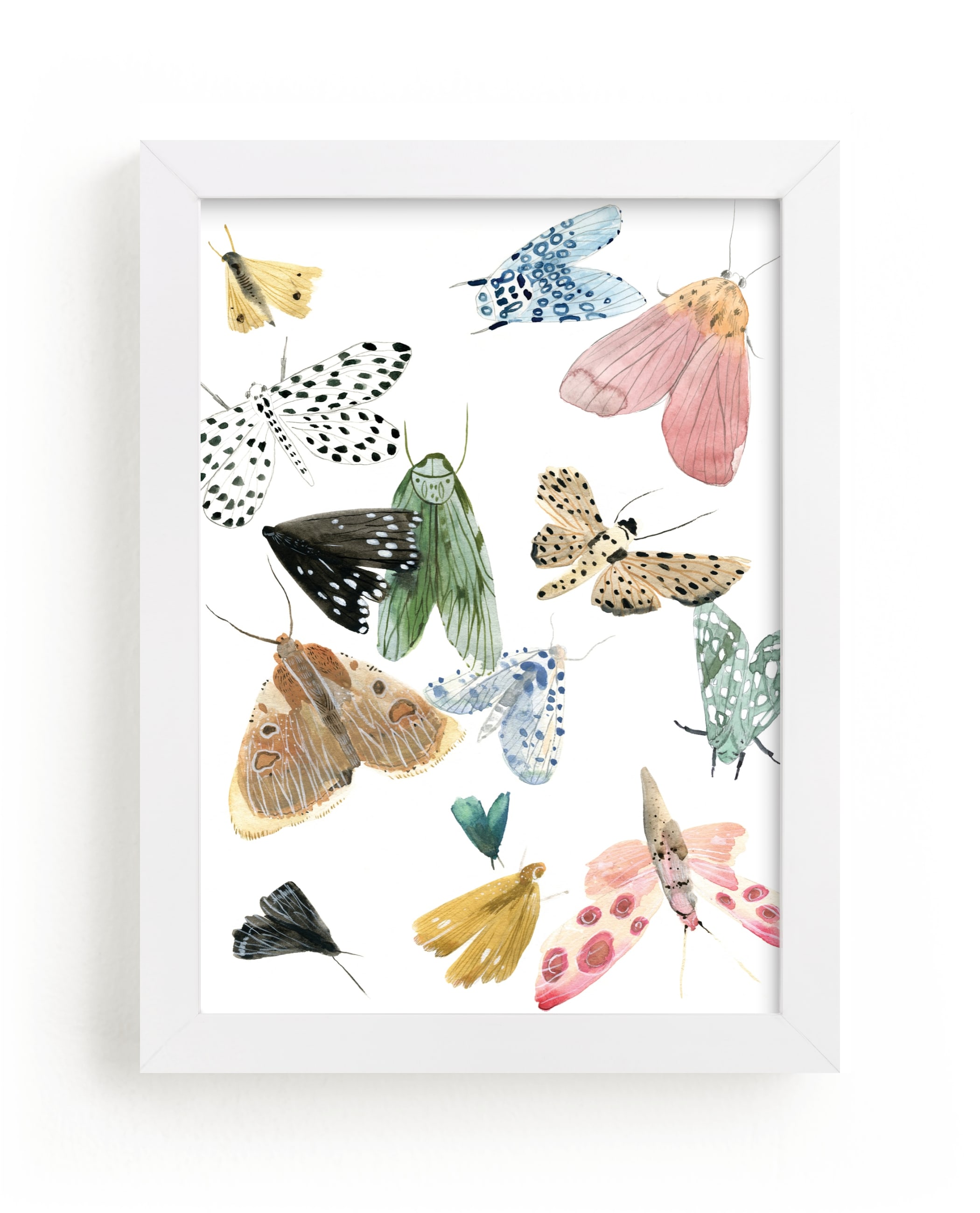 "Moths" - Limited Edition Art Print by Emilie Simpson in beautiful frame options and a variety of sizes.
