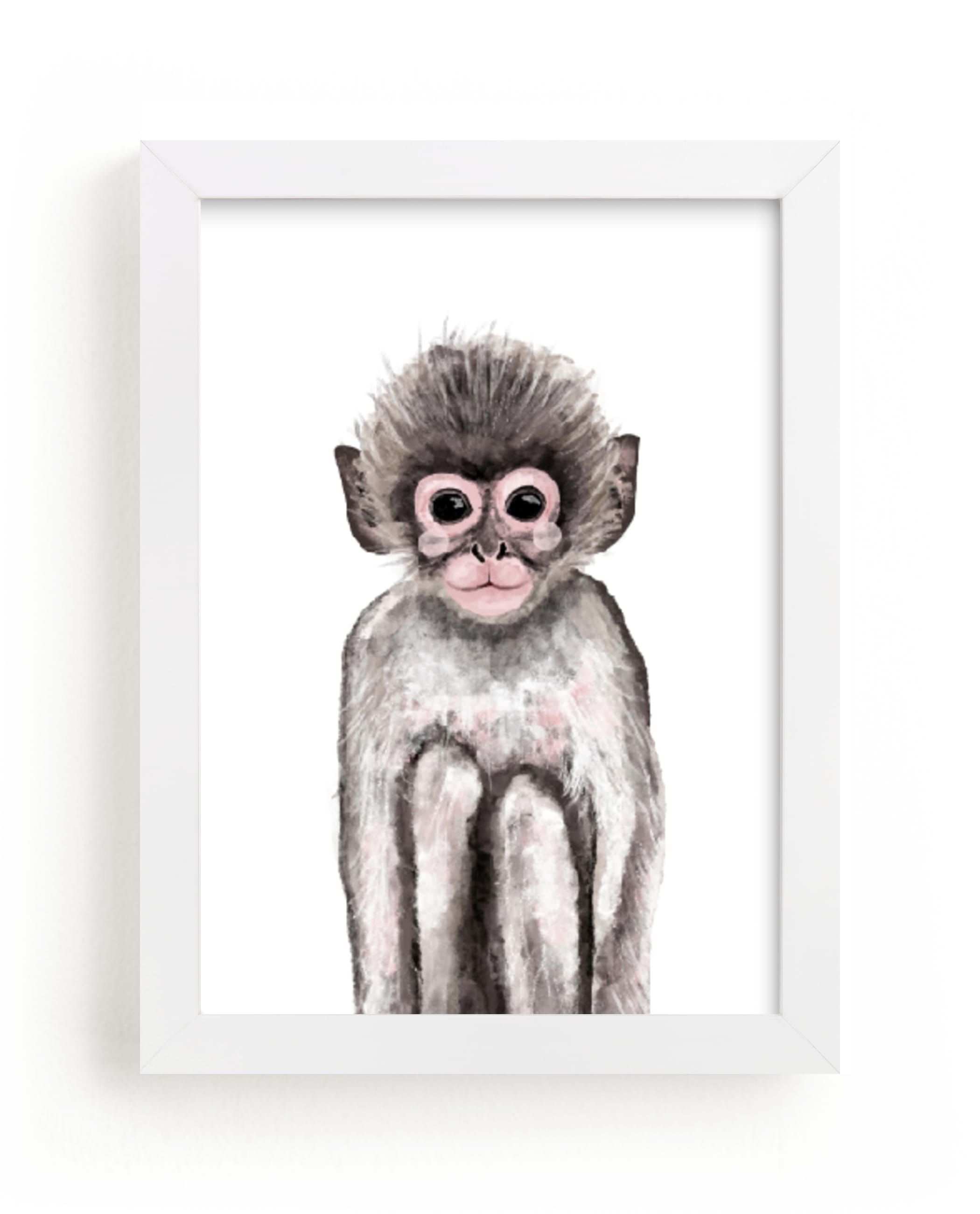 "Baby Animal Monkey" by Cass Loh in beautiful frame options and a variety of sizes.
