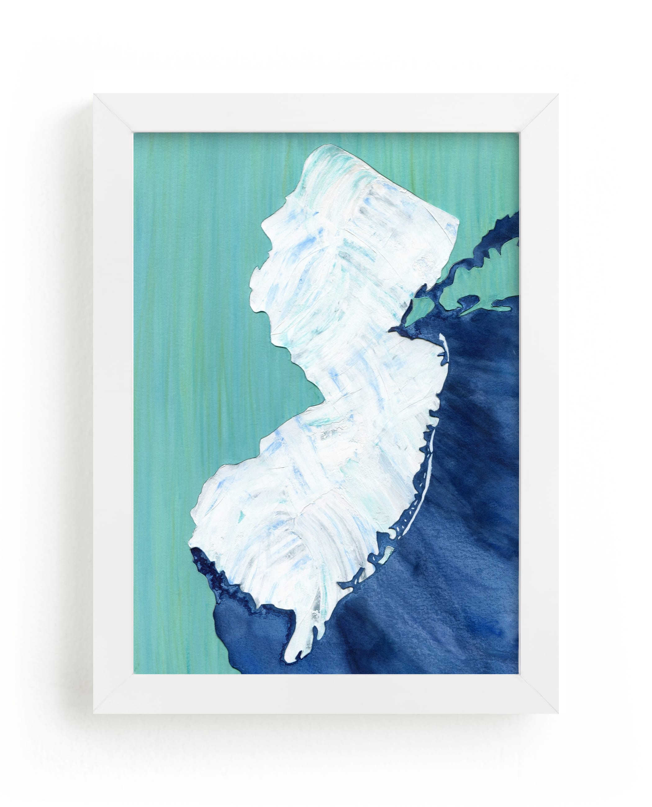 "New Jersey in Paint" - Art Print by Denise Wong in beautiful frame options and a variety of sizes.