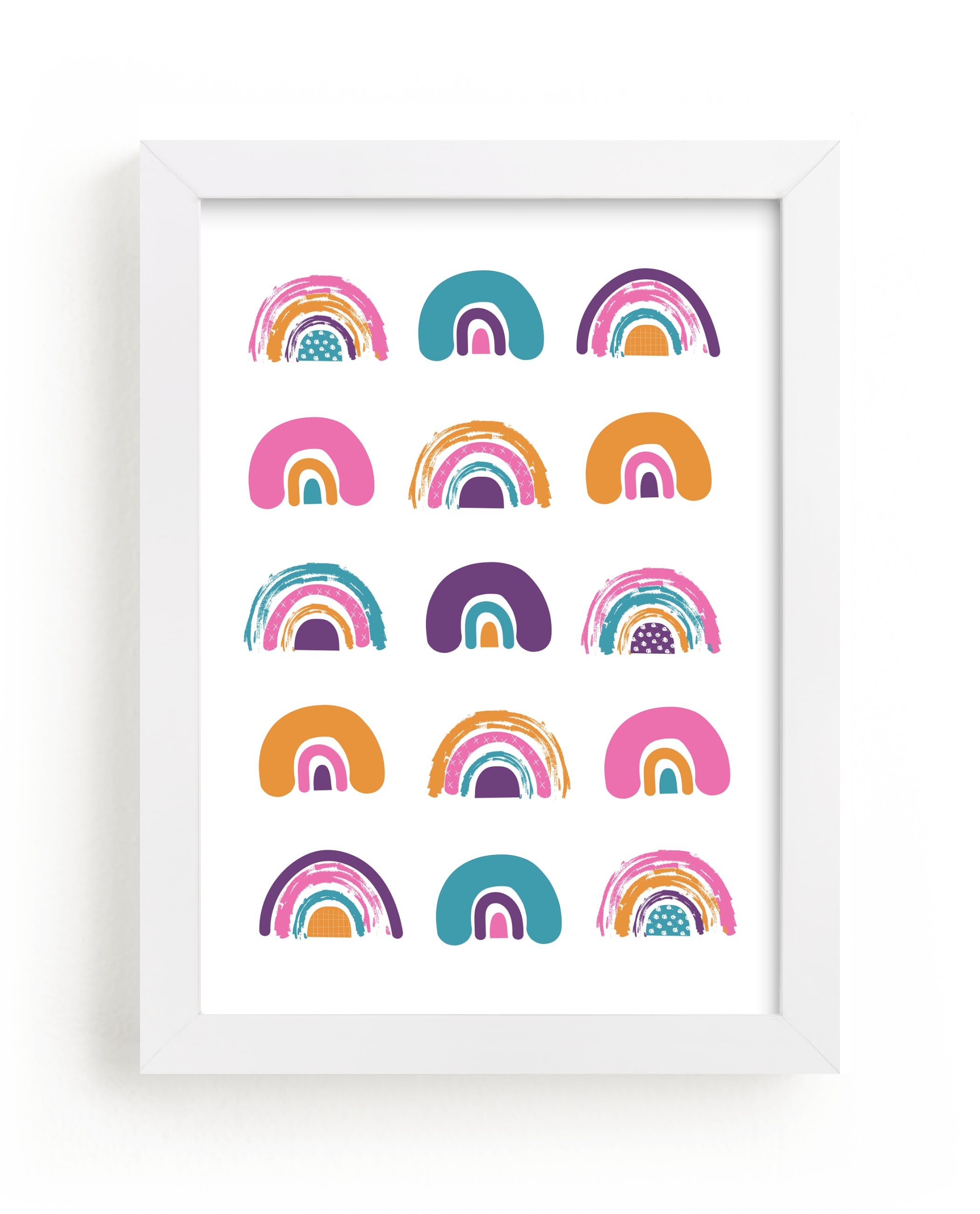"Rainbow Rainbow" - Art Print by Rebecca Humphreys in beautiful frame options and a variety of sizes.