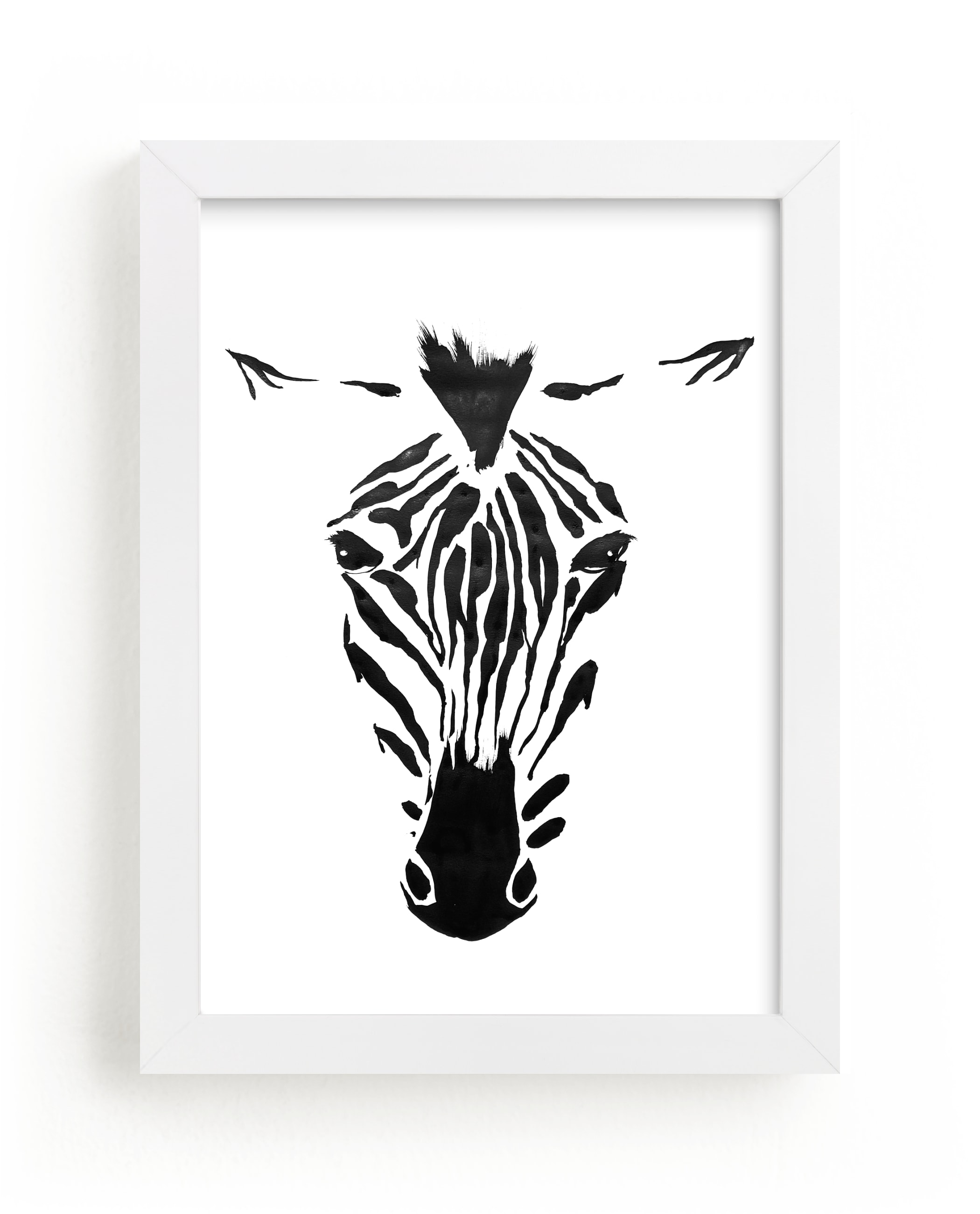 "Zealous Zebra" - Art Print by Inkblot Design in beautiful frame options and a variety of sizes.