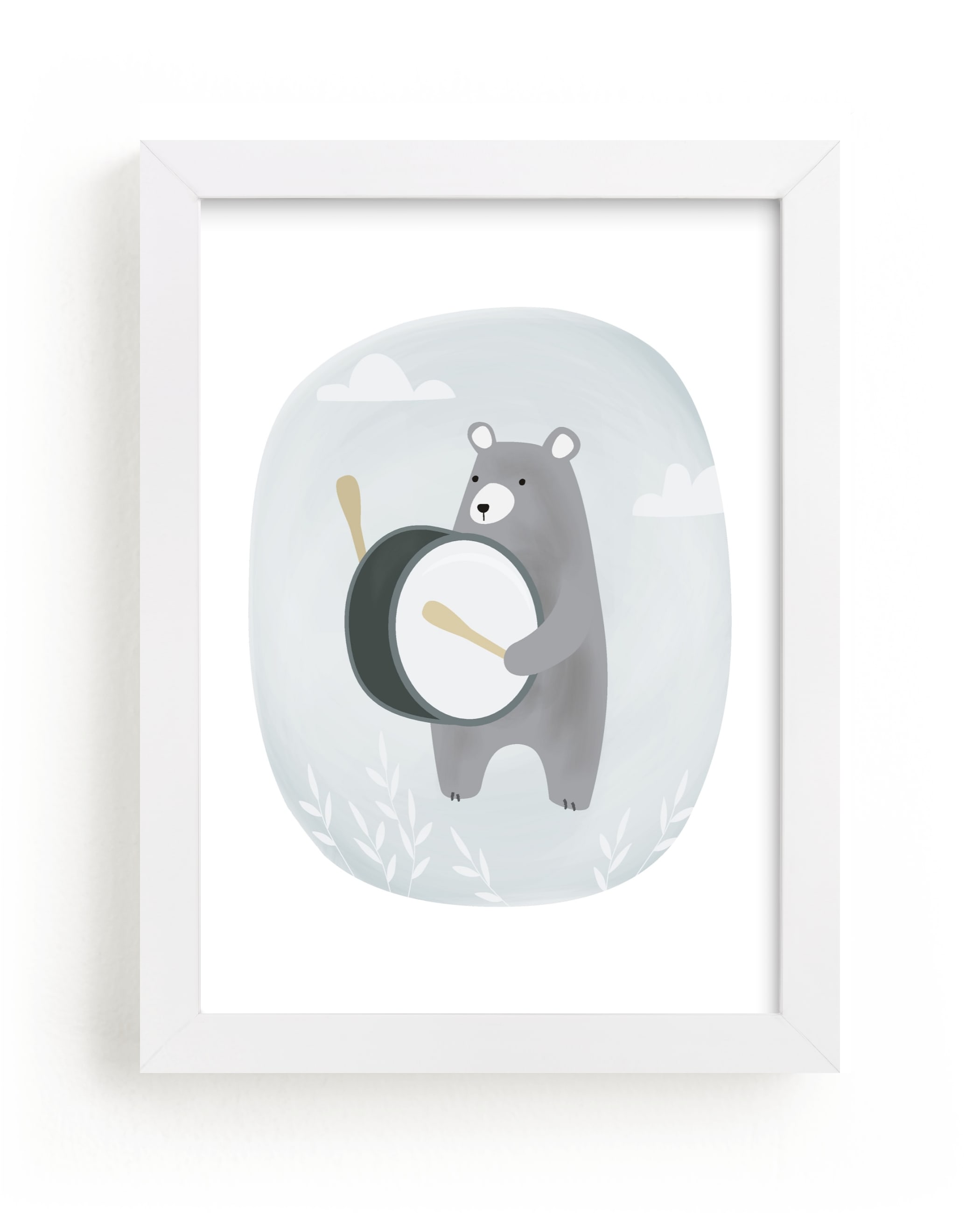 "drummer bear" - Limited Edition Art Print by Faith Dorn in beautiful frame options and a variety of sizes.