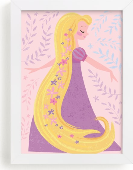 This is a purple disney art by Angela Thompson called Dreaming Rapunzel | Tangled.