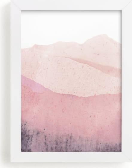 This is a pink art by Sadie Holden called Mountain Range.