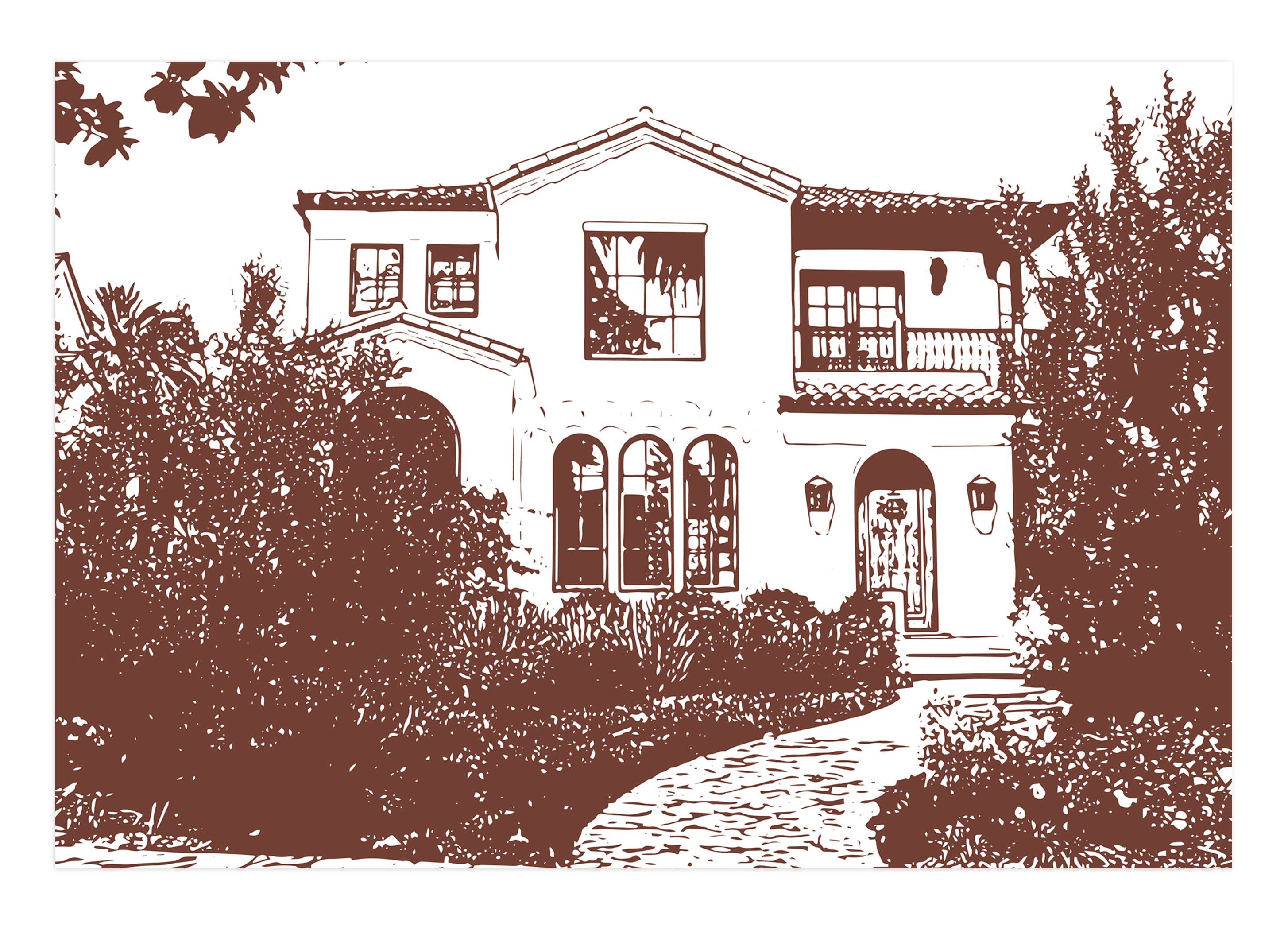 Custom Drawing Illustration Custom House Portrait Personalized House Portrait Personalized Art Custom Art