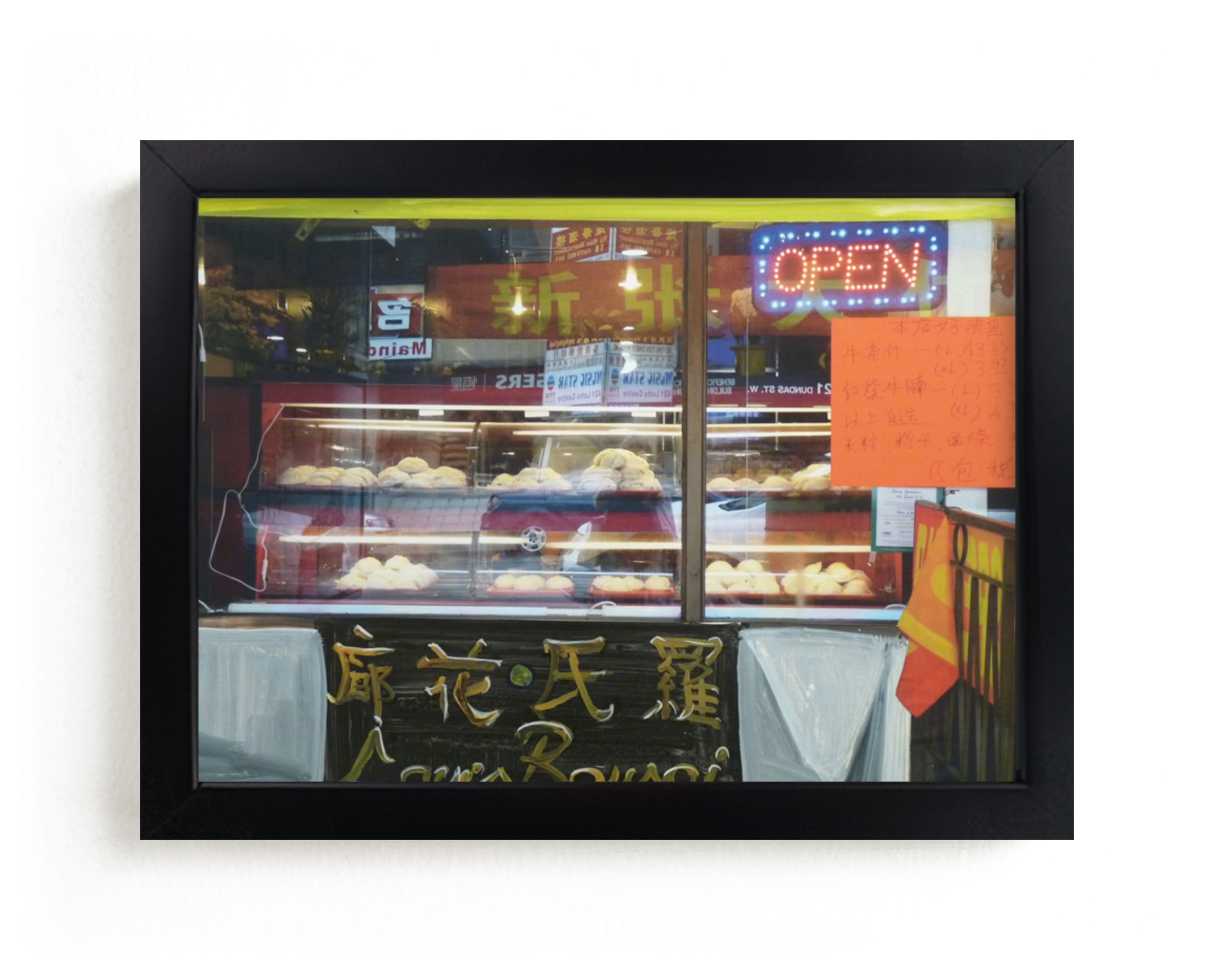 "Chinatown window, Toronto" - Art Print by Annie Seaton in beautiful frame options and a variety of sizes.