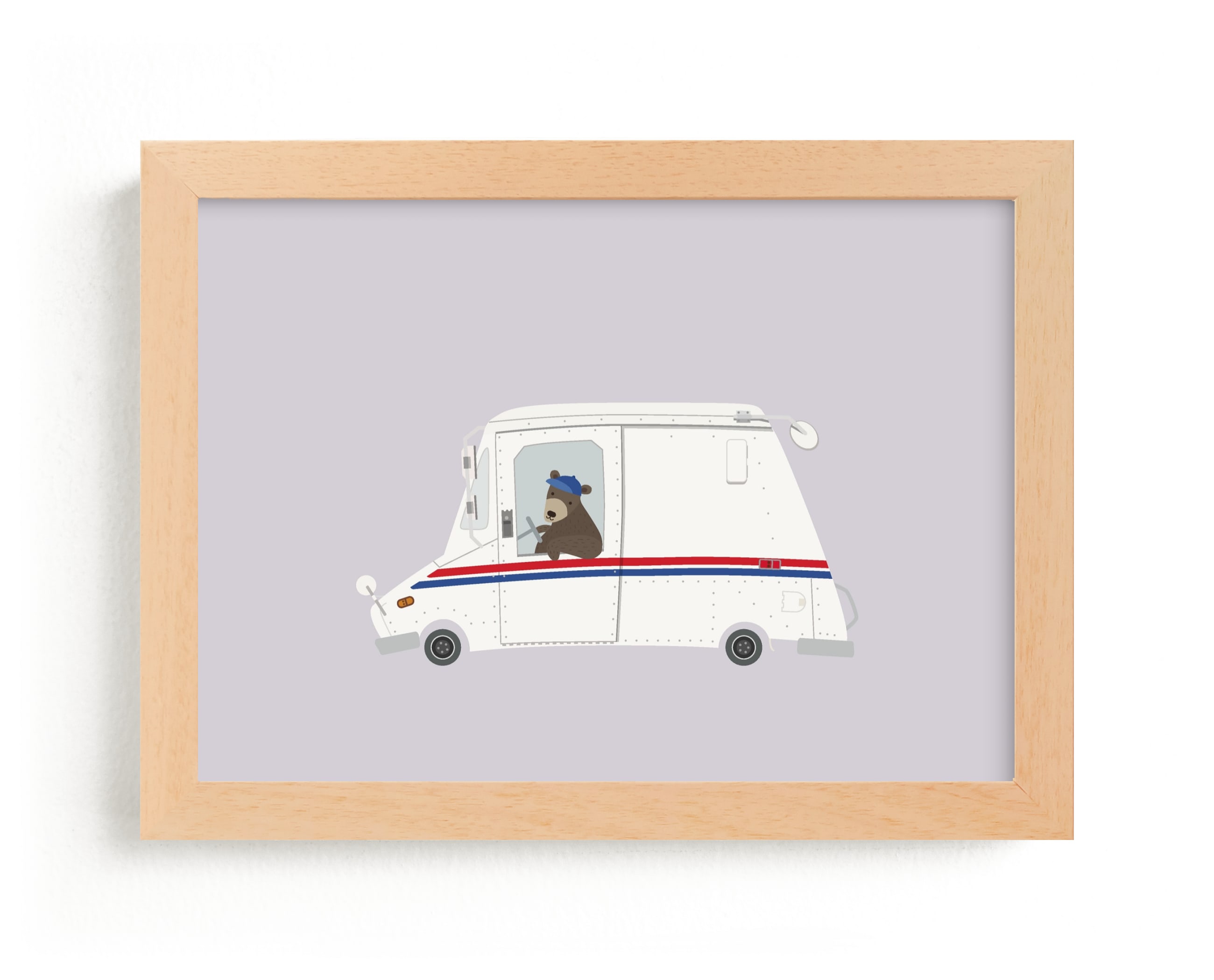 "Mail Bear" - Limited Edition Art Print by Adelyn T. in beautiful frame options and a variety of sizes.