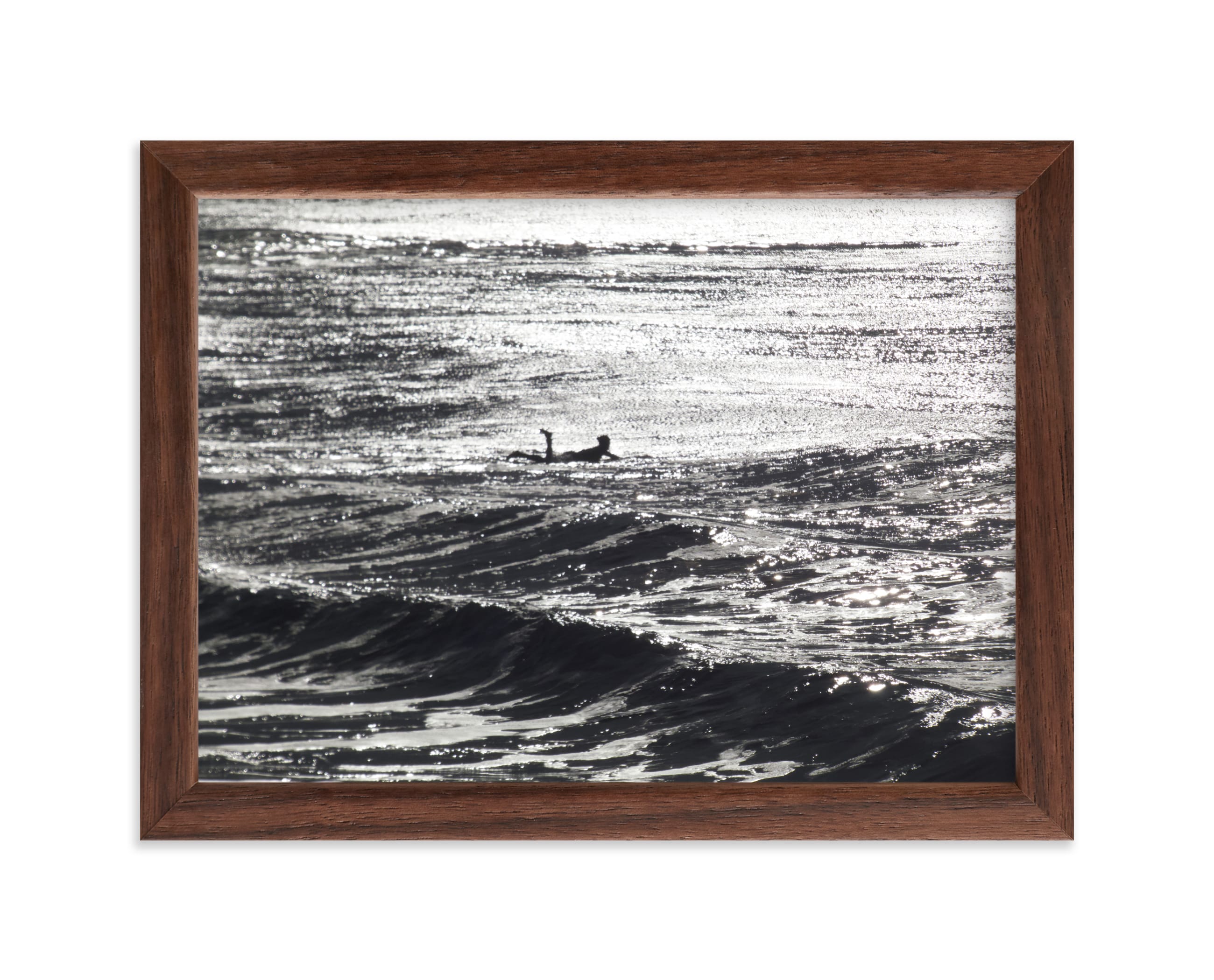 "Cayucos Pier Surfer, Winter Morning Sun" - Limited Edition Art Print by Annie Seaton in beautiful frame options and a variety of sizes.