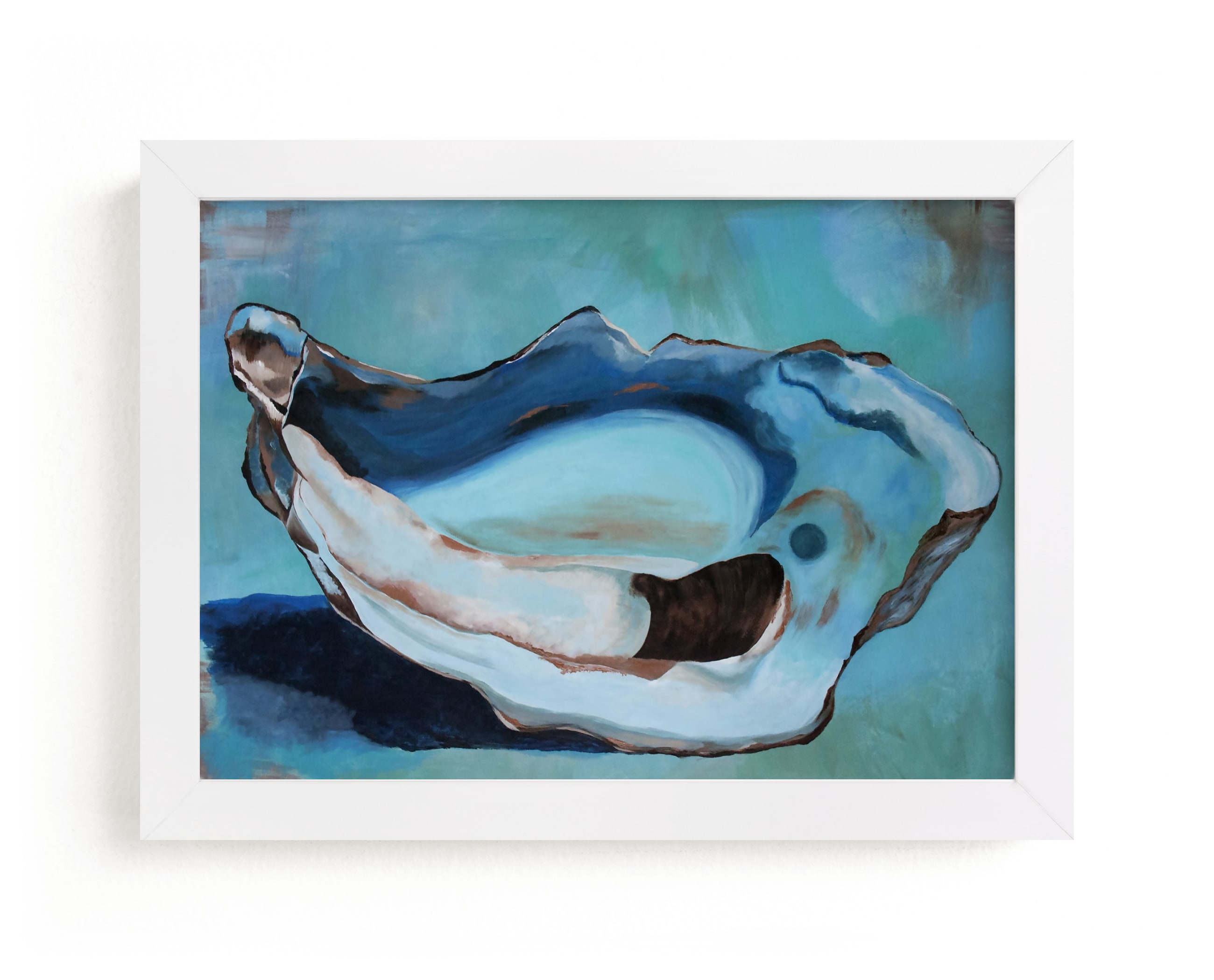 "Oyster Blues" - Limited Edition Art Print by Christa Wall in beautiful frame options and a variety of sizes.