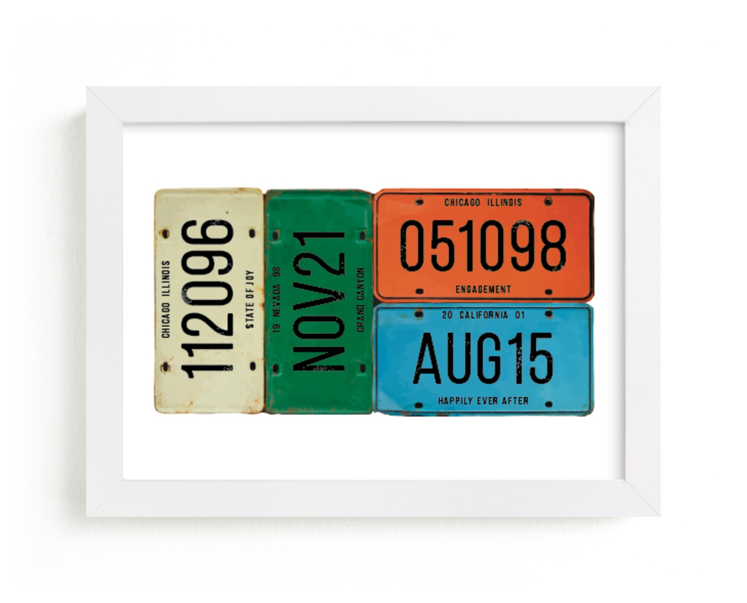 "License Memories" by Johanna Phillips Huuva in beautiful frame options and a variety of sizes.