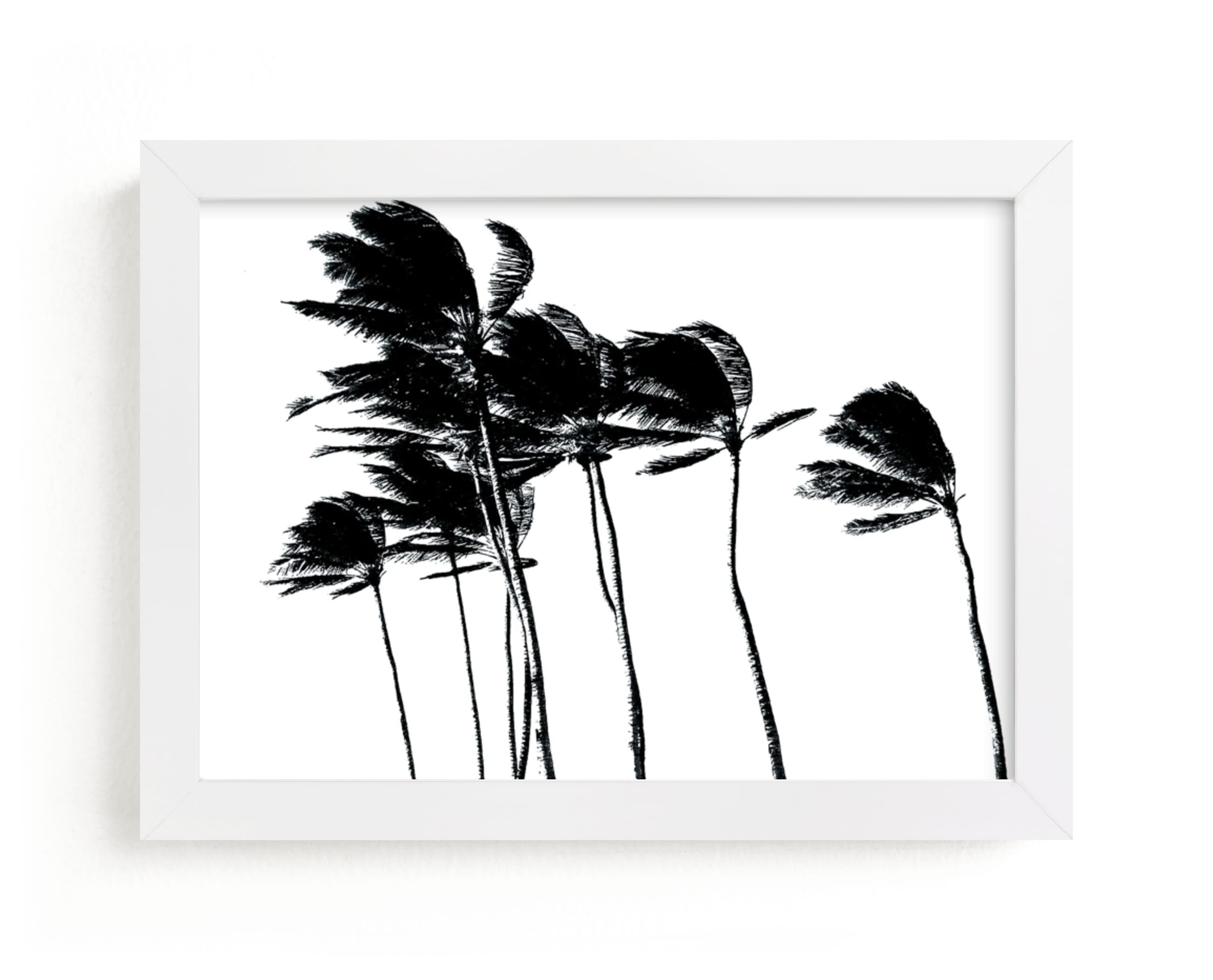 "Palm Trees in the Wind" - Limited Edition Art Print by BeachPaperCo in beautiful frame options and a variety of sizes.