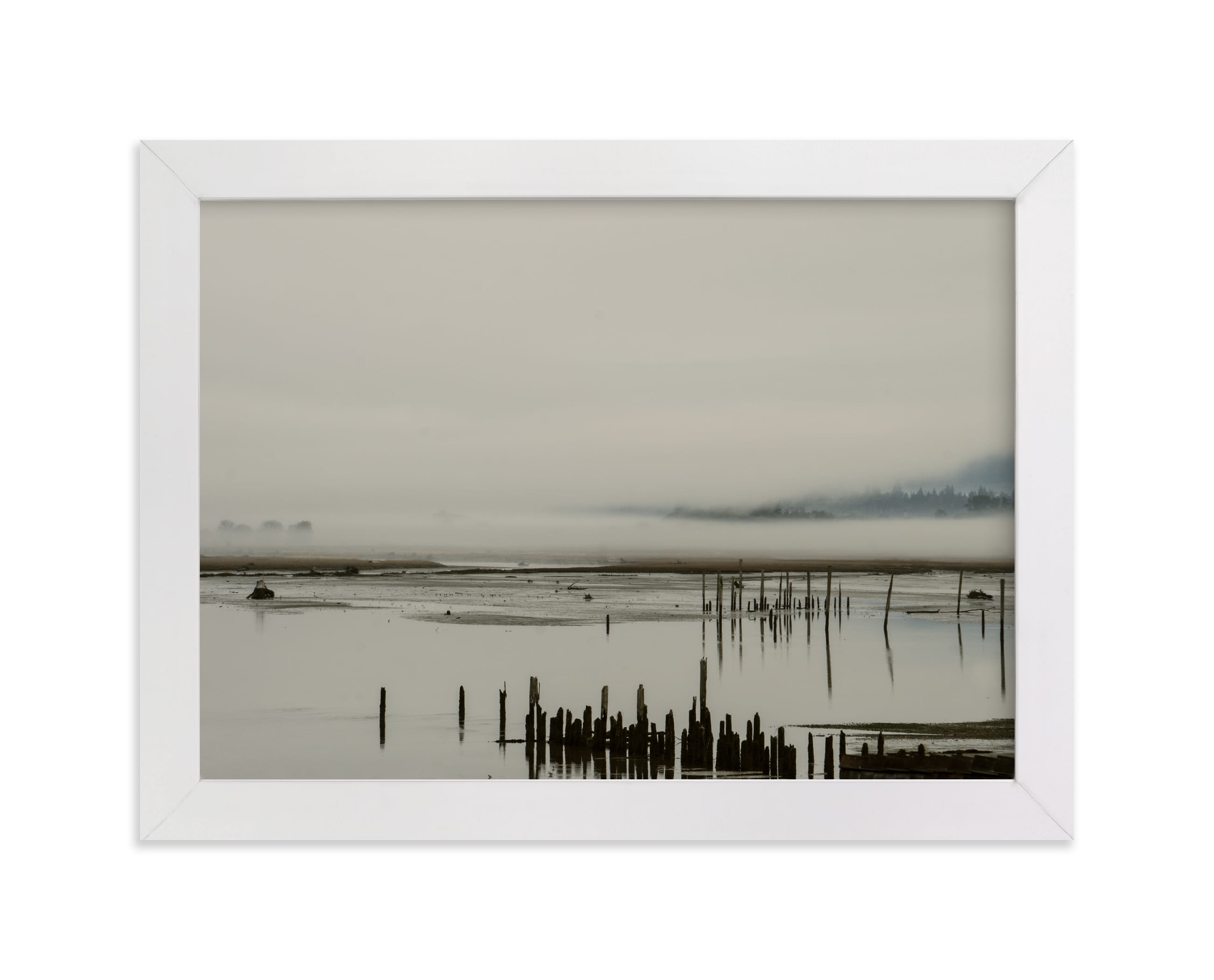 "Fog at the Beach in the PNW" - Grownup Open Edition Non-custom Art Print by Katie Buckman in beautiful frame options and a variety of sizes.