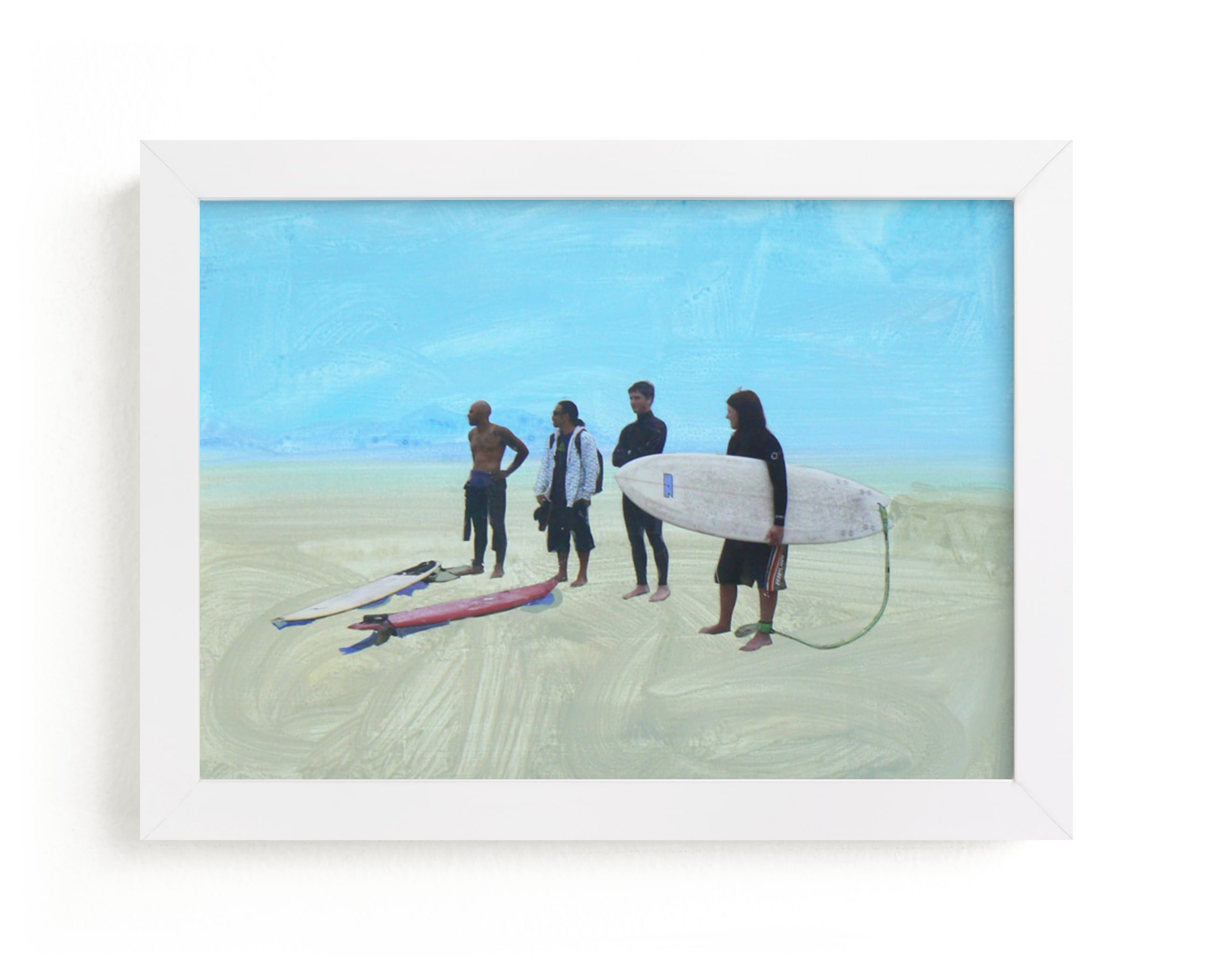 "Surf Gang, Venice Beach" - Art Print by Annie Seaton in beautiful frame options and a variety of sizes.